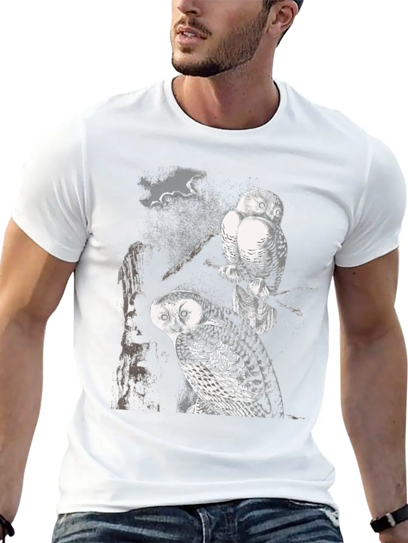Funny Cute Snowy Owls Bird Animal Owl Face Owl Mom Classic Cotton Tee – Unisex Comfort For Any Season