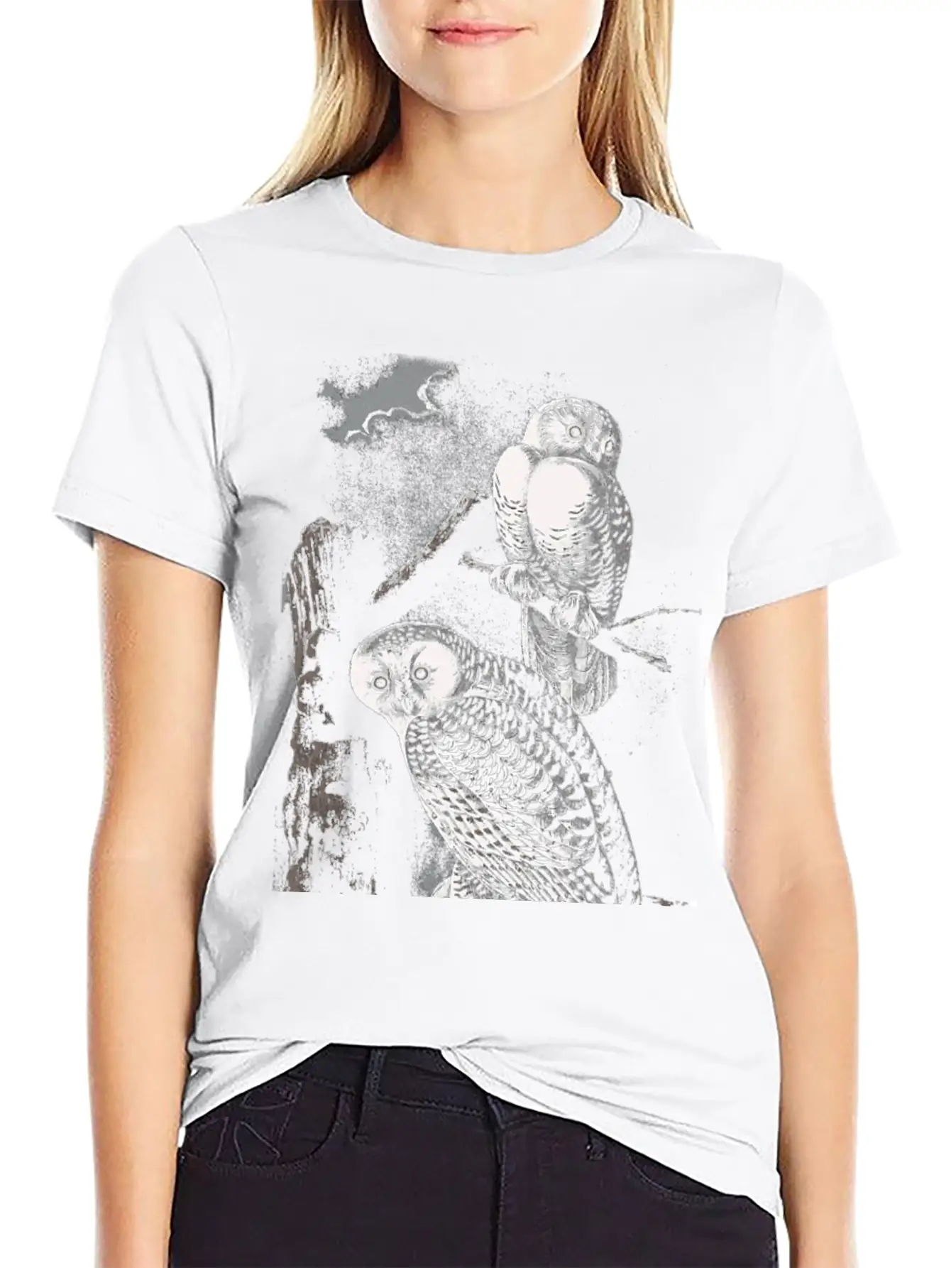 Funny Cute Snowy Owls Bird Animal Owl Face Owl Mom Classic Cotton Tee – Unisex Comfort For Any Season