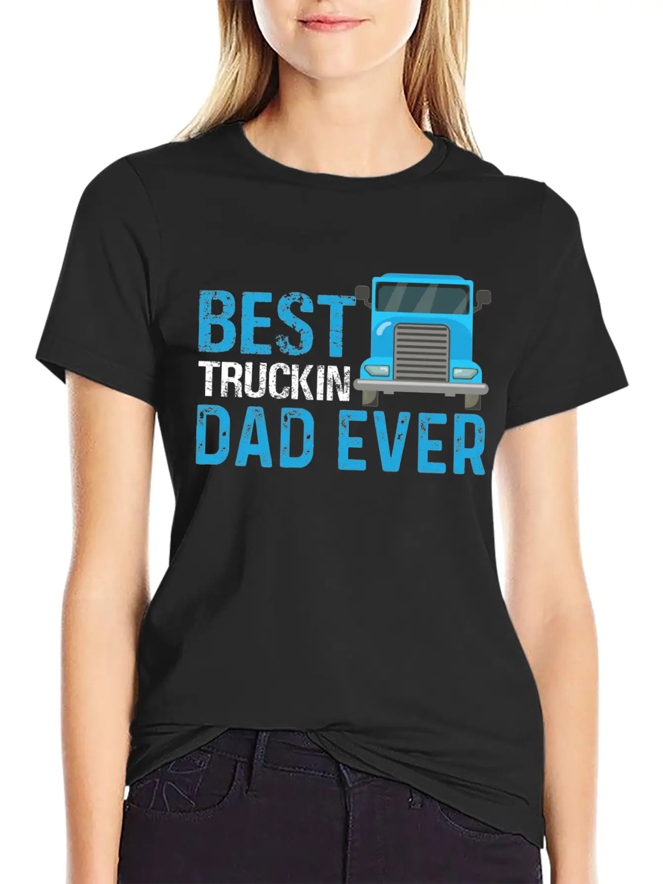 Funny Dad Trucks Lovers - Dad Truck Drivers Essential Unisex Summer Tee – Soft Cotton Casual Fit