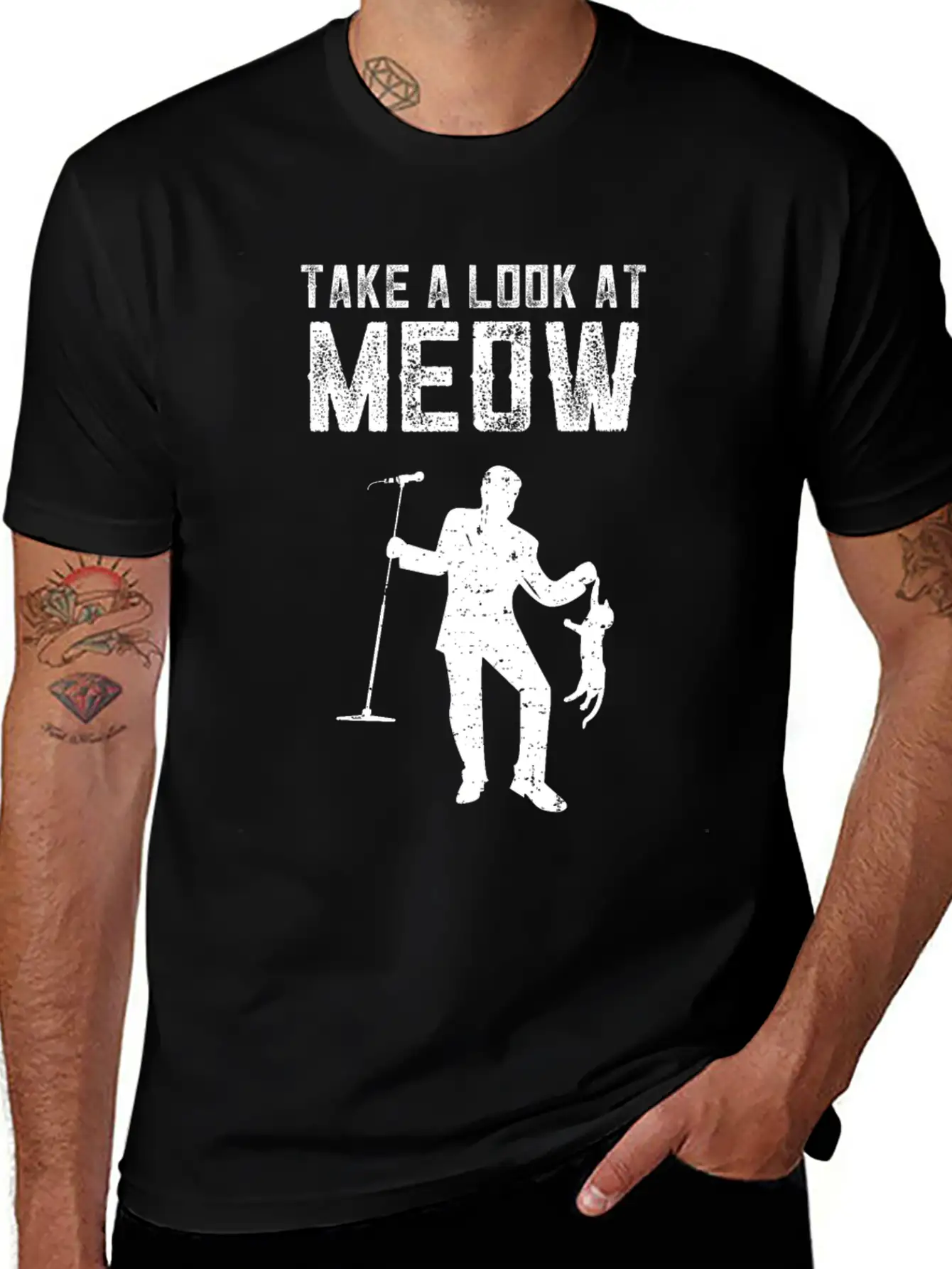 Funny Music Song Kitties Tomcat Cats Casual Graphic T-Shirt – Simple And Comfortable Daily Wear