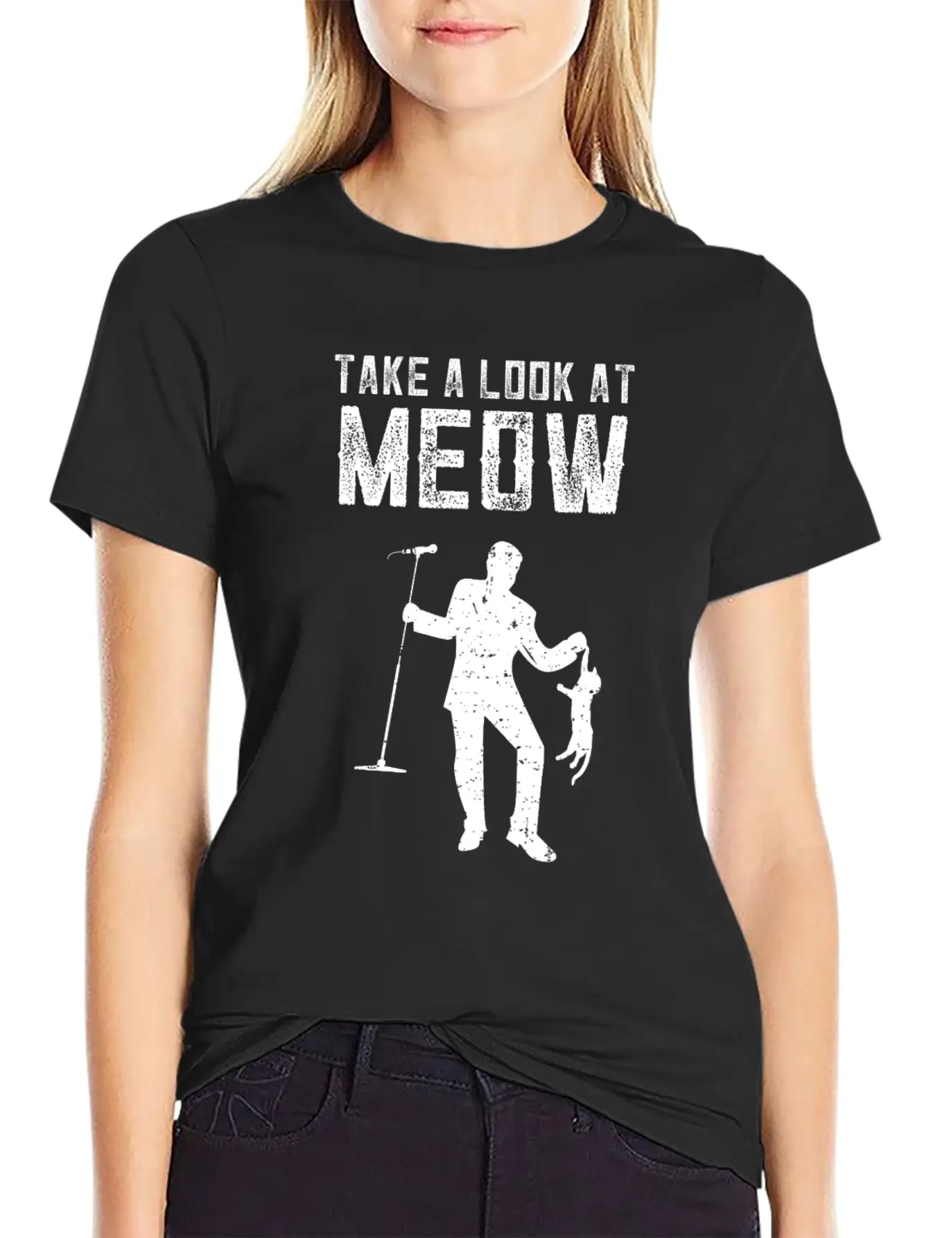 Funny Music Song Kitties Tomcat Cats Casual Graphic T-Shirt – Simple And Comfortable Daily Wear