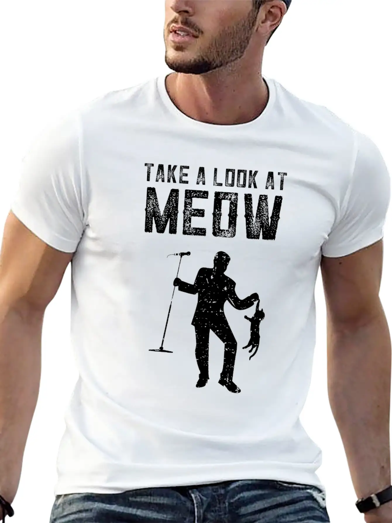 Funny Music Song Kitties Tomcat Cats Casual Graphic T-Shirt – Simple And Comfortable Daily Wear