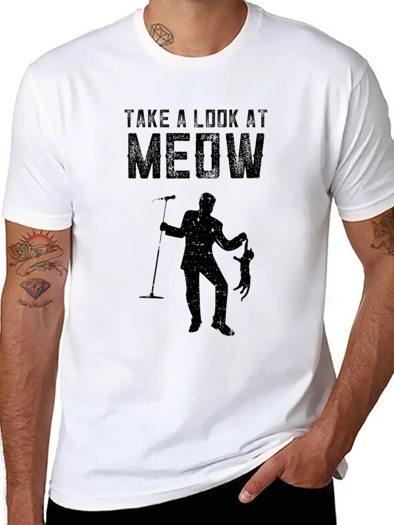 Funny Music Song Kitties Tomcat Cats Casual Graphic T-Shirt – Simple And Comfortable Daily Wear