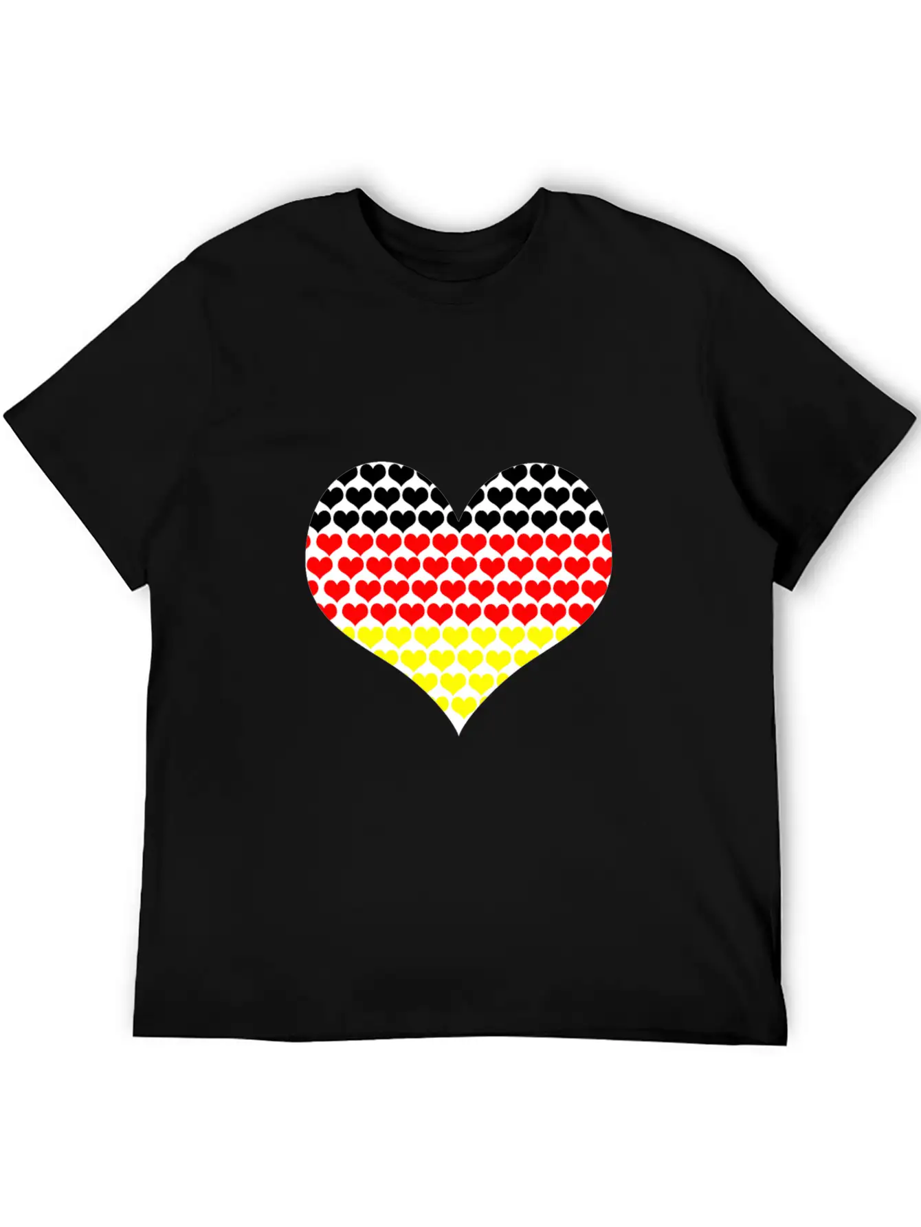 (Germany Flag Heart Shaped) Lightweight Cotton T-Shirt – Daily Comfort Graphic Shirt