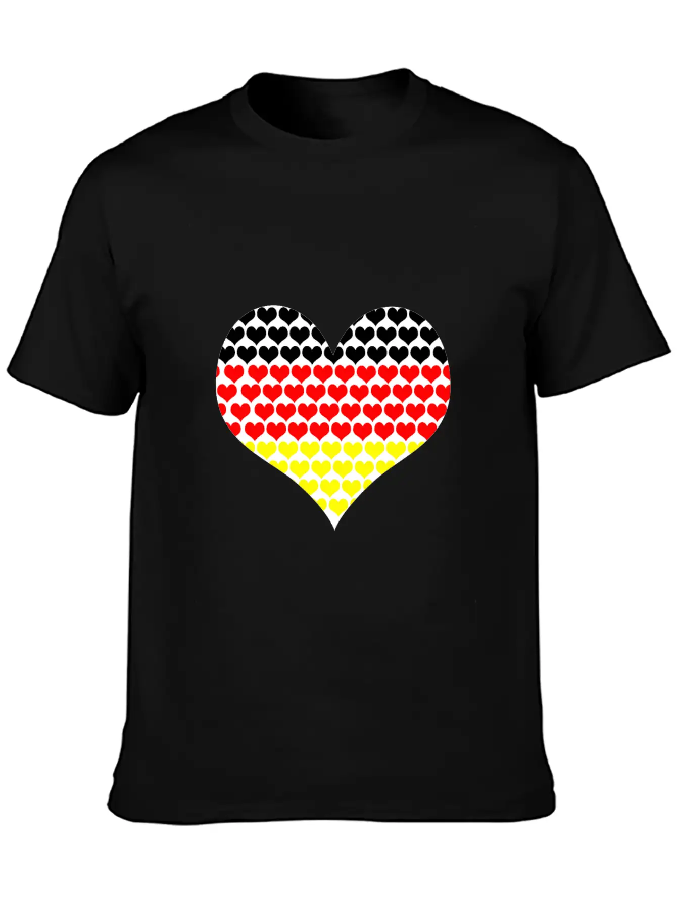 (Germany Flag Heart Shaped) Lightweight Cotton T-Shirt – Daily Comfort Graphic Shirt