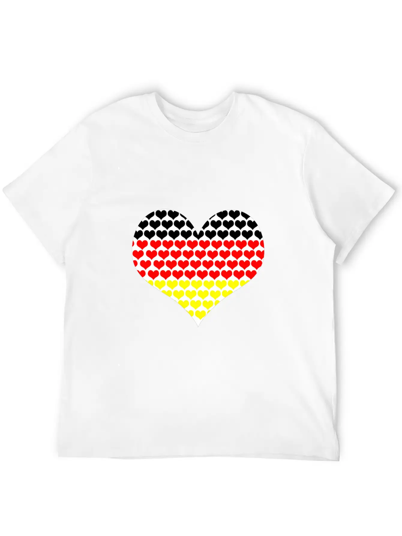 (Germany Flag Heart Shaped) Lightweight Cotton T-Shirt – Daily Comfort Graphic Shirt
