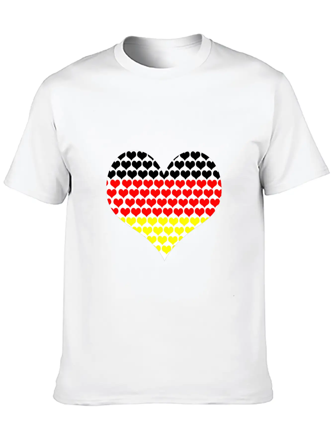 (Germany Flag Heart Shaped) Lightweight Cotton T-Shirt – Daily Comfort Graphic Shirt