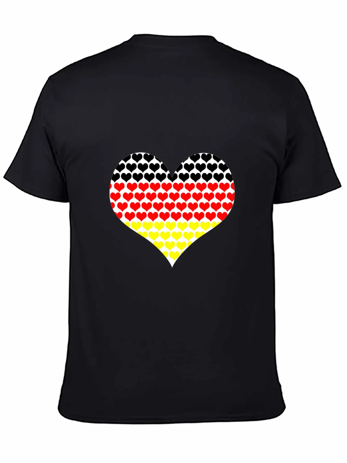 (Germany Flag Heart Shaped) Lightweight Cotton T-Shirt – Daily Comfort Graphic Shirt