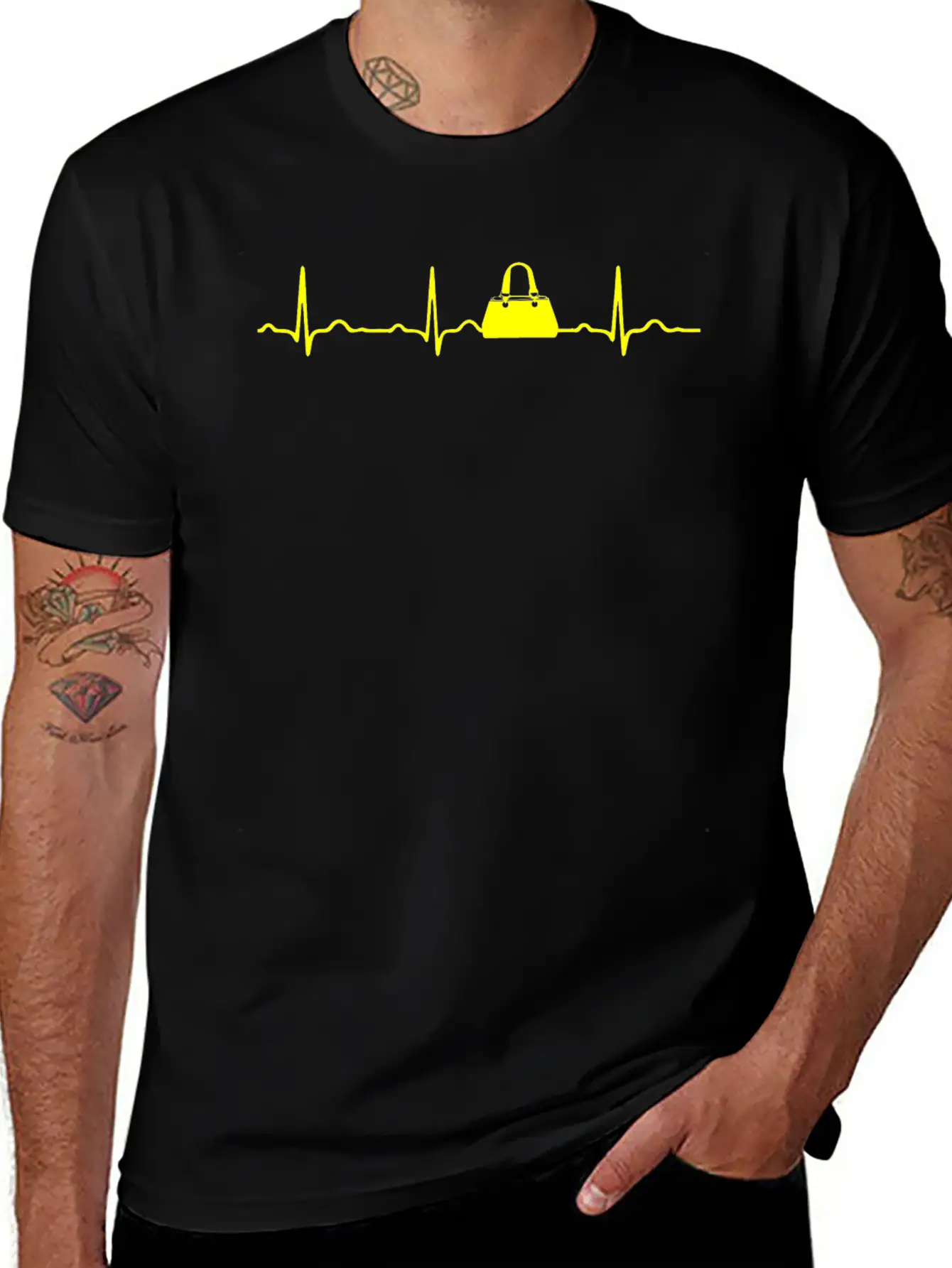 GIFT - HANDBAG YELLOW Classic Cotton Tee – Unisex Comfort For Any Season