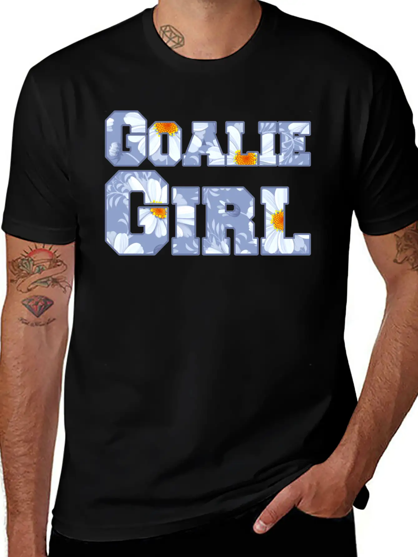 Goalie Girl Daisy Classic Cotton Tee – Unisex Comfort For Any Season