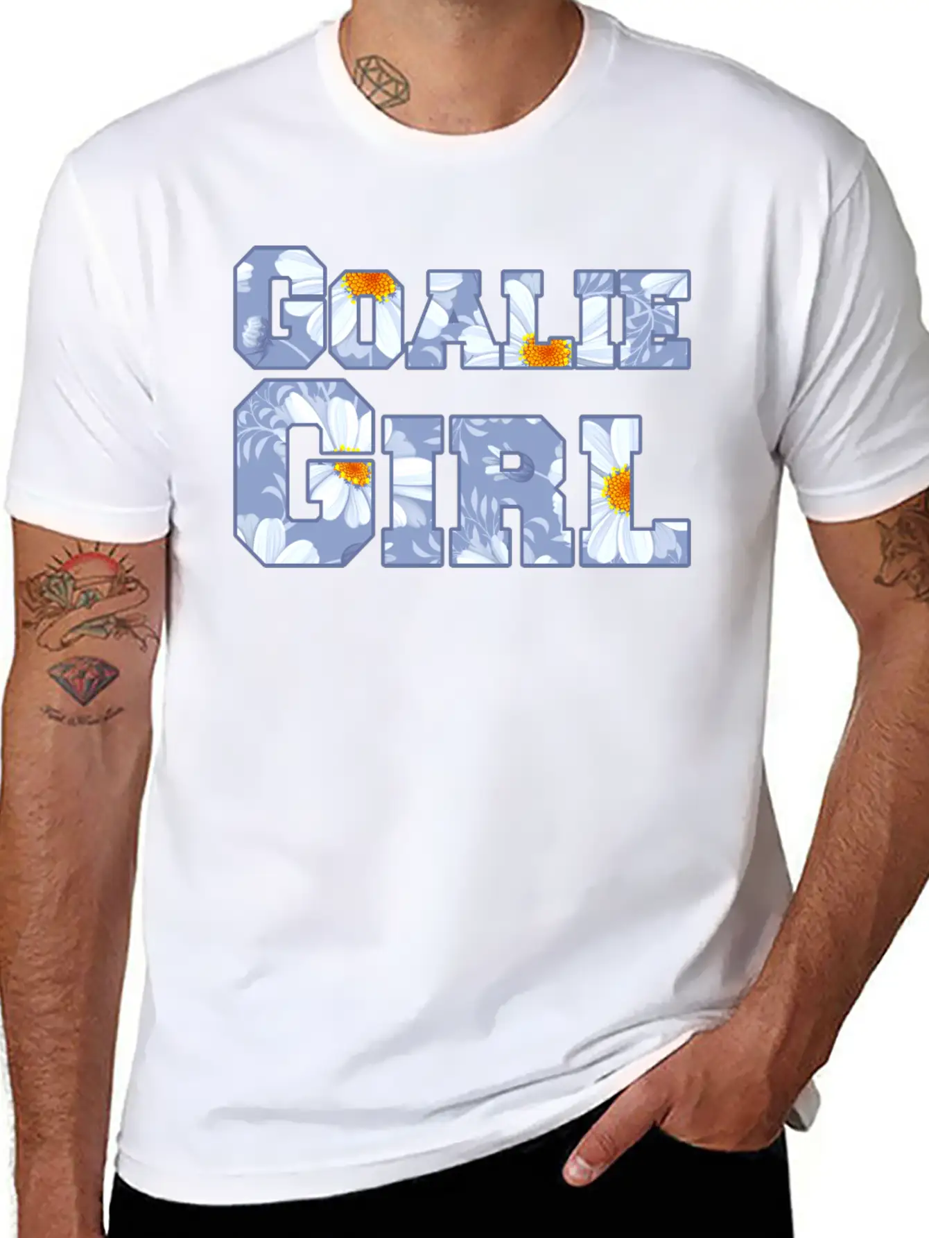 Goalie Girl Daisy Classic Cotton Tee – Unisex Comfort For Any Season