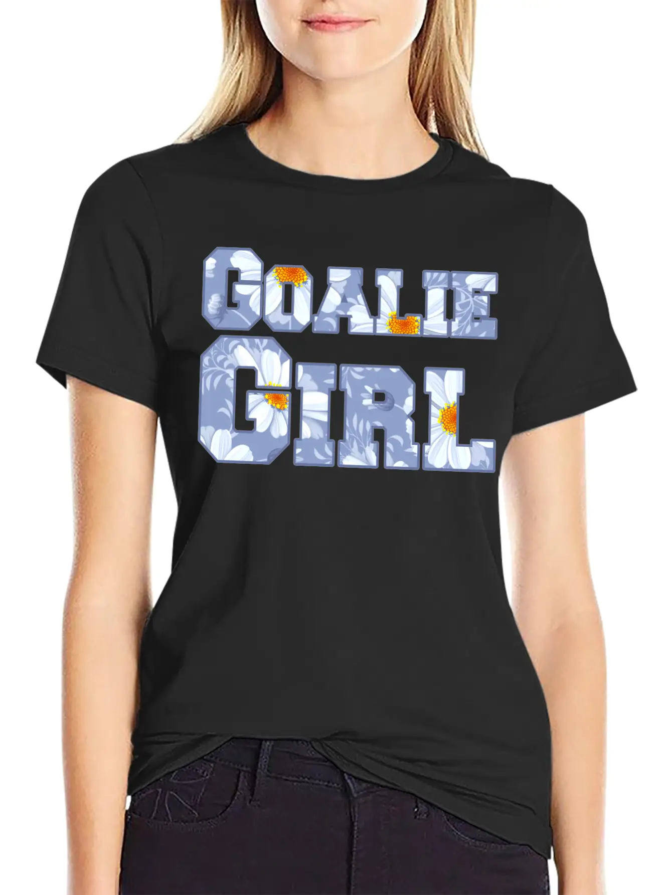 Goalie Girl Daisy Classic Cotton Tee – Unisex Comfort For Any Season
