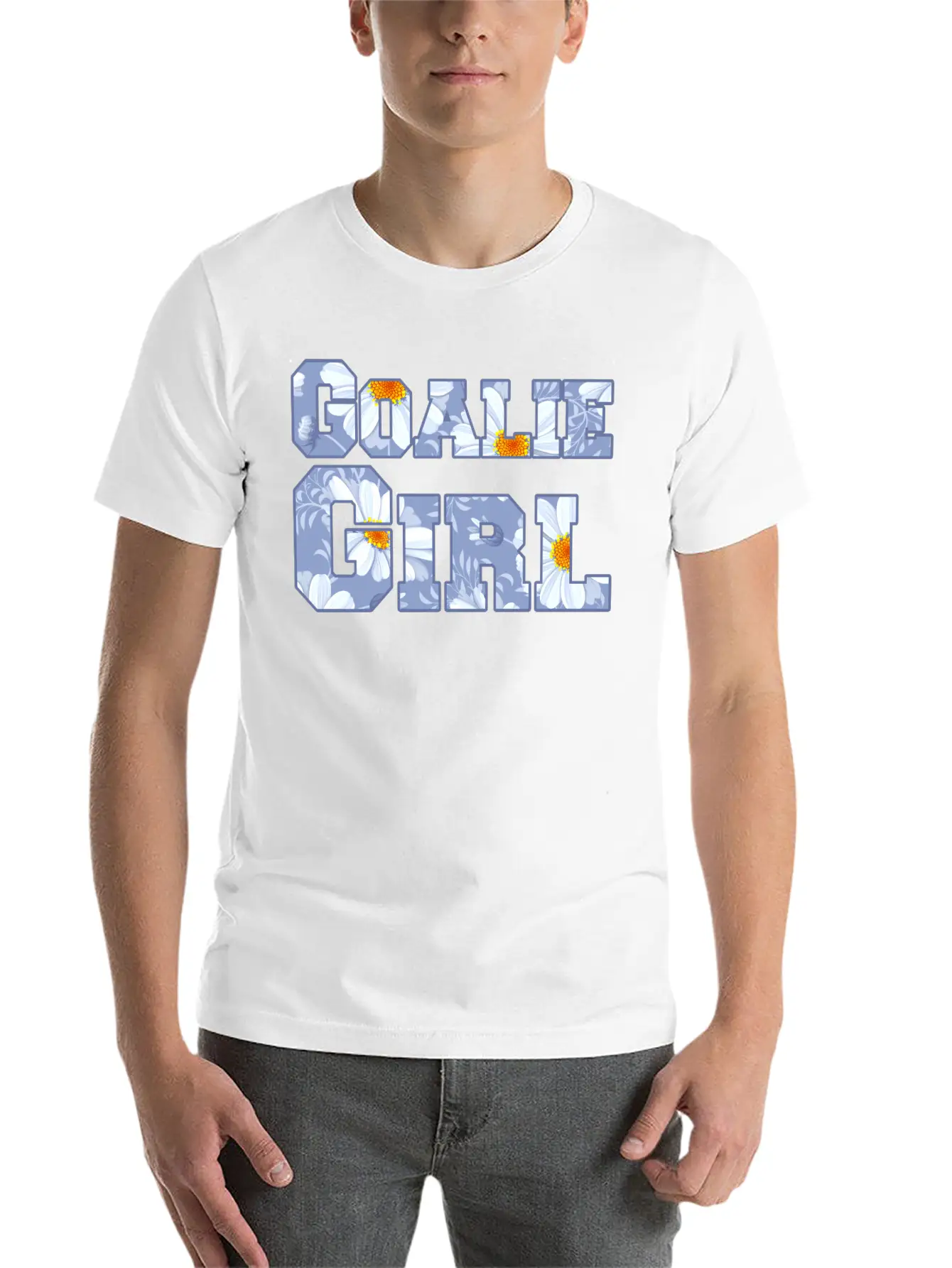 Goalie Girl Daisy Classic Cotton Tee – Unisex Comfort For Any Season