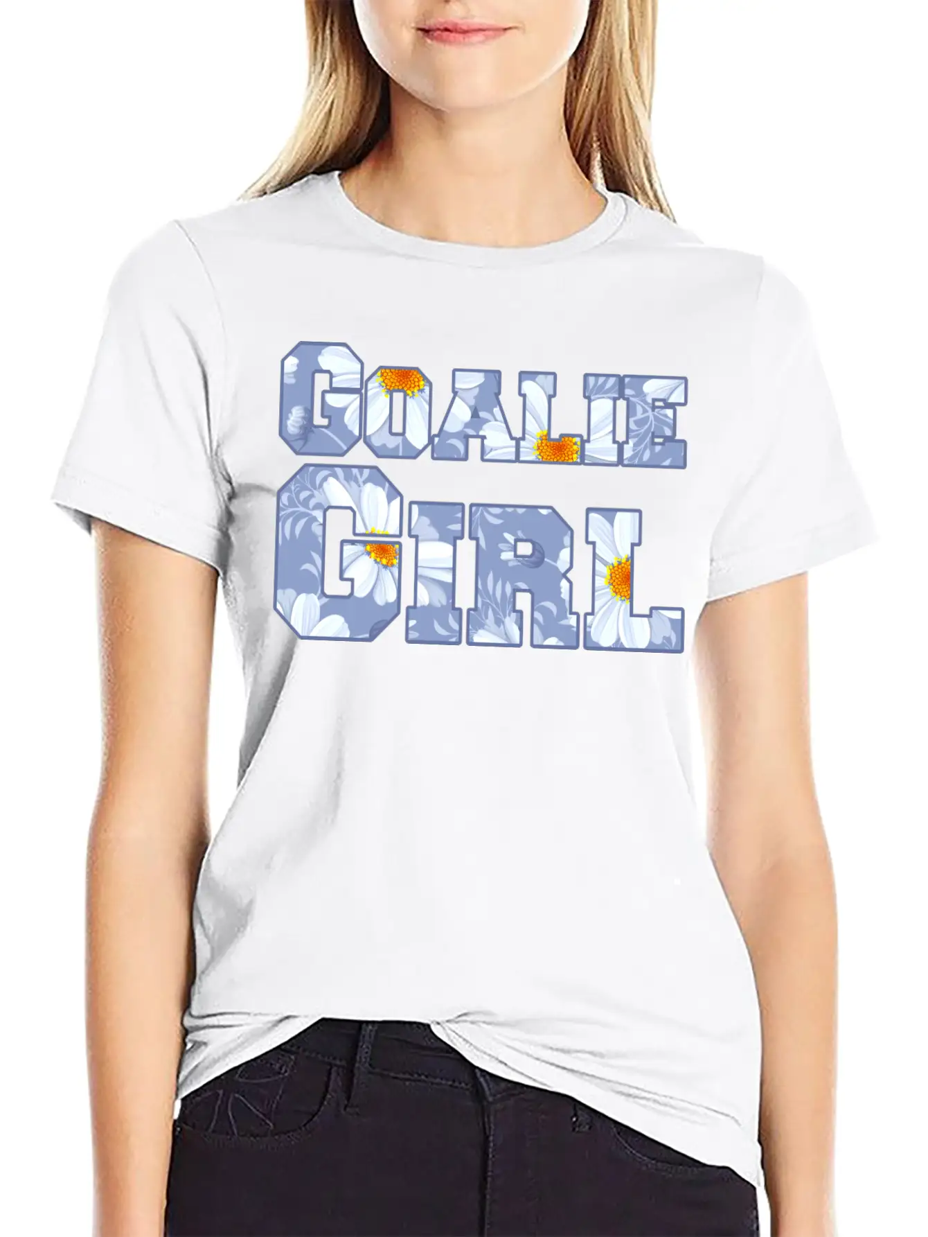 Goalie Girl Daisy Classic Cotton Tee – Unisex Comfort For Any Season