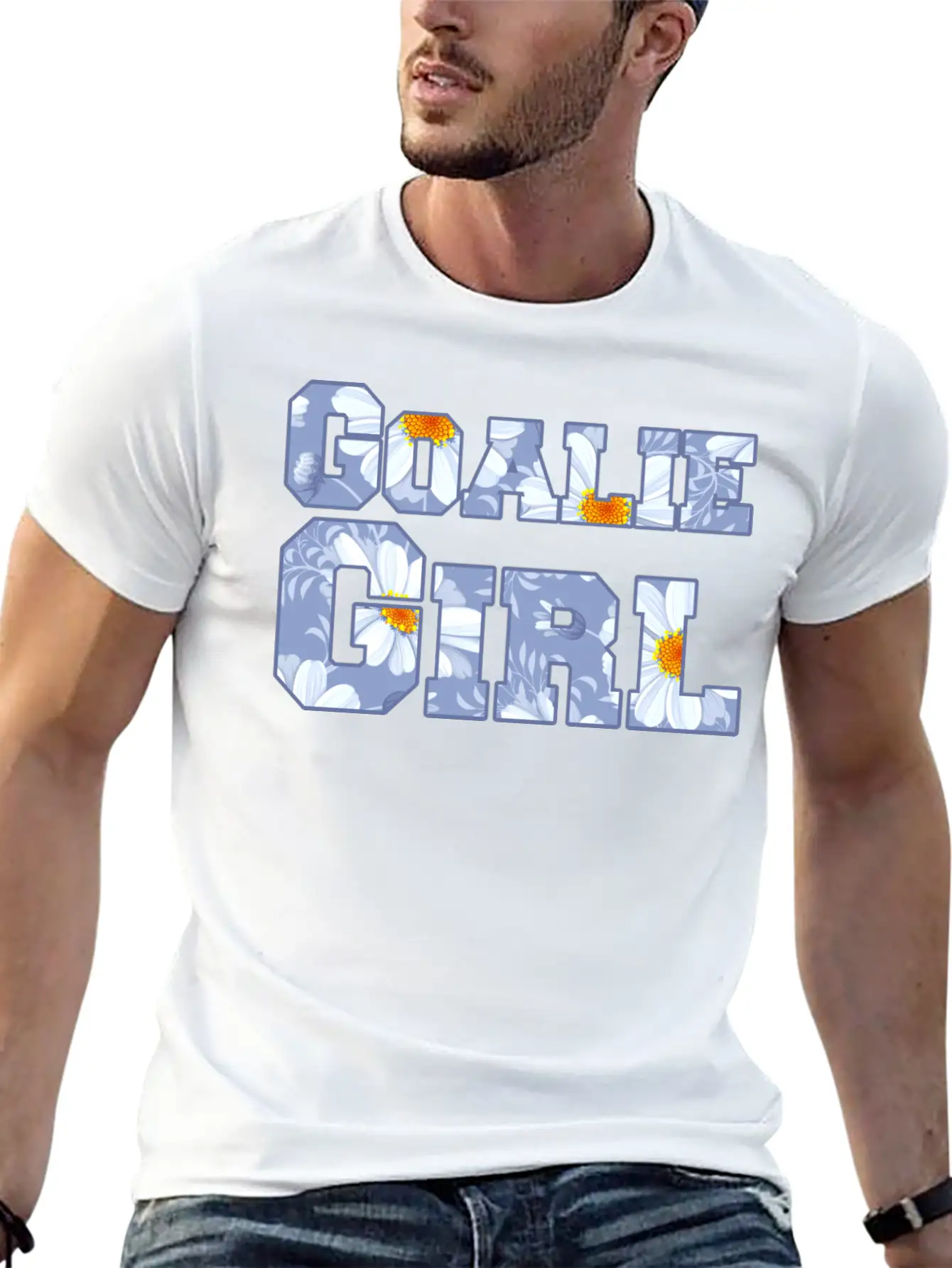 Goalie Girl Daisy Classic Cotton Tee – Unisex Comfort For Any Season