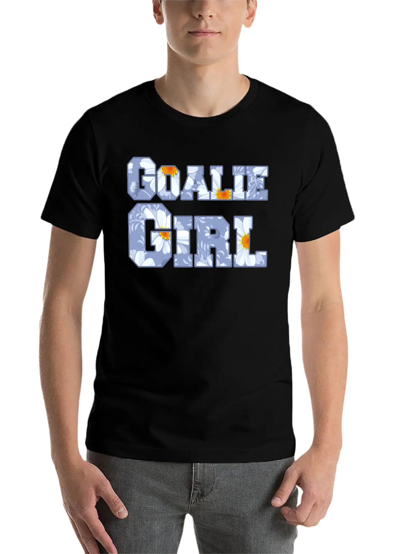 Goalie Girl Daisy Classic Cotton Tee – Unisex Comfort For Any Season