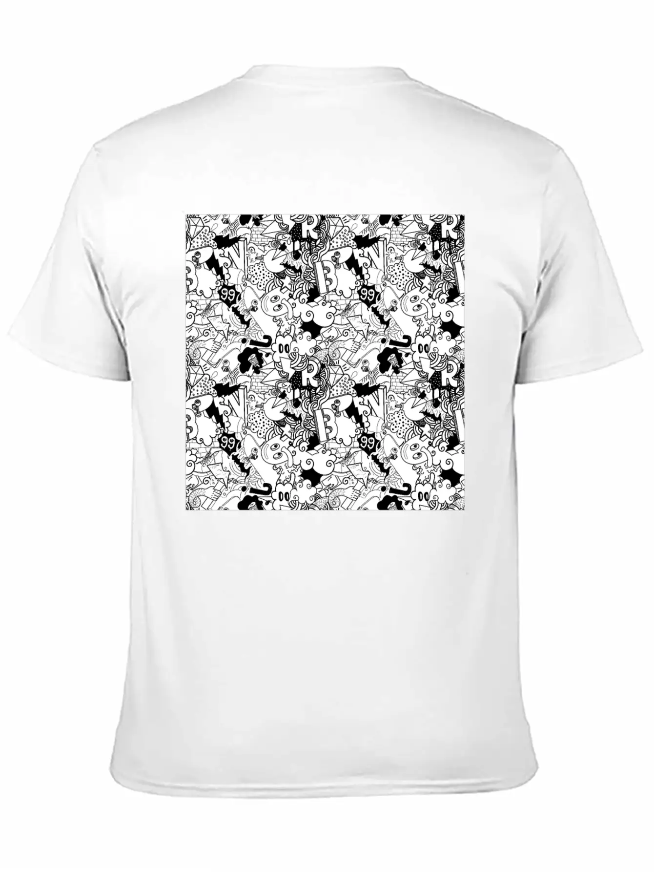 Graffiti Pattern | Street Art Urban Graphic Classic Cotton Tee – Unisex Comfort For Any Season