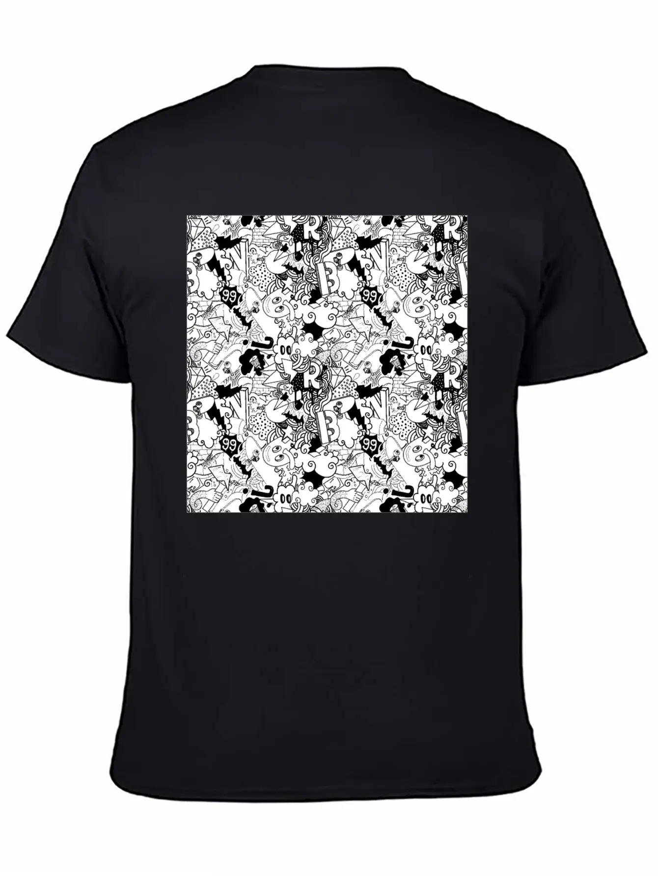 Graffiti Pattern | Street Art Urban Graphic Classic Cotton Tee – Unisex Comfort For Any Season