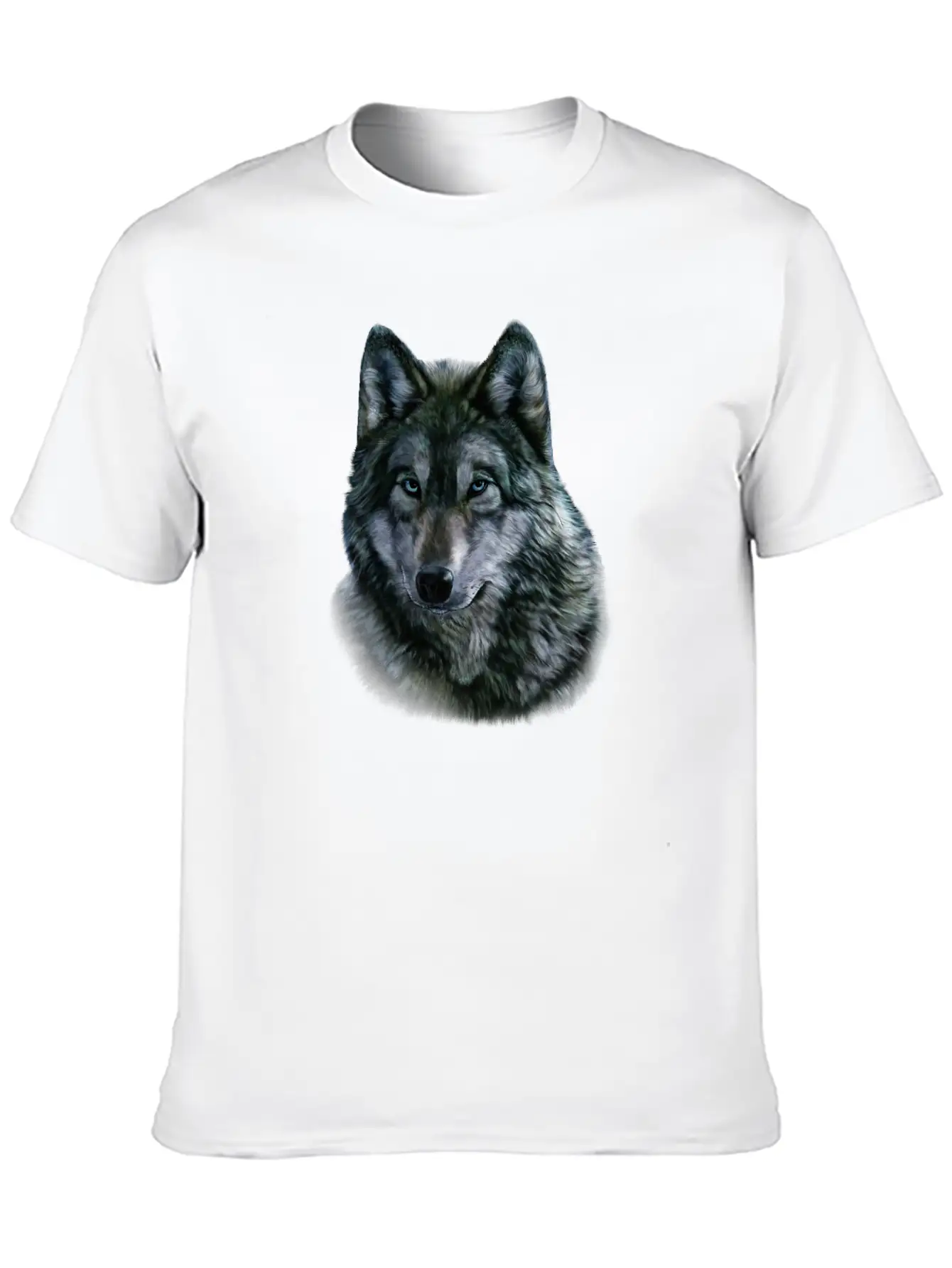 Gray Wolf Bust Casual Graphic T-Shirt – Simple And Comfortable Daily Wear