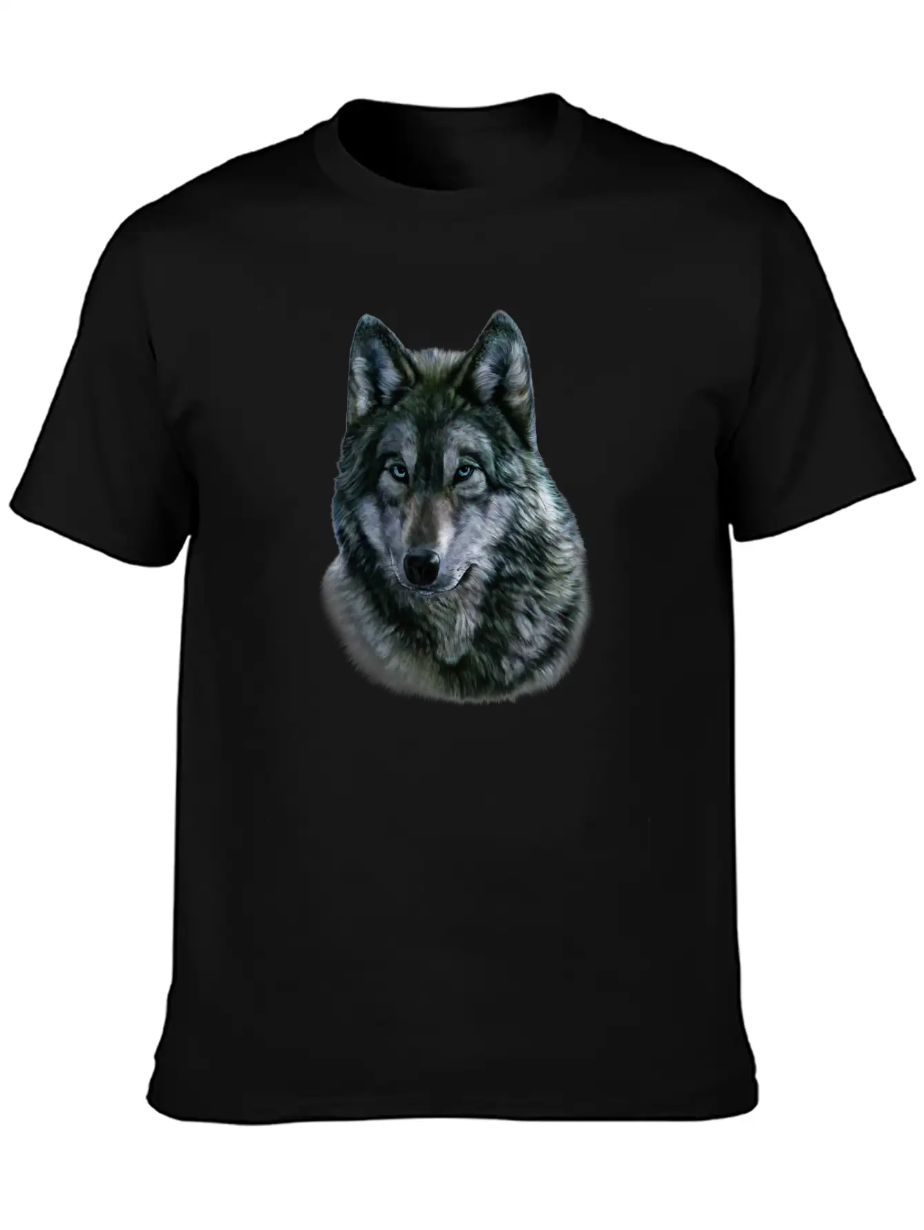 Gray Wolf Bust Casual Graphic T-Shirt – Simple And Comfortable Daily Wear