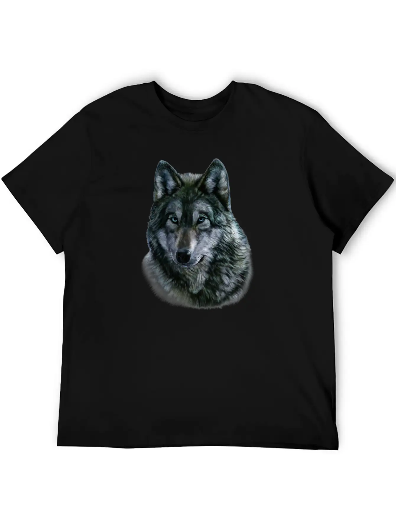 Gray Wolf Bust Casual Graphic T-Shirt – Simple And Comfortable Daily Wear