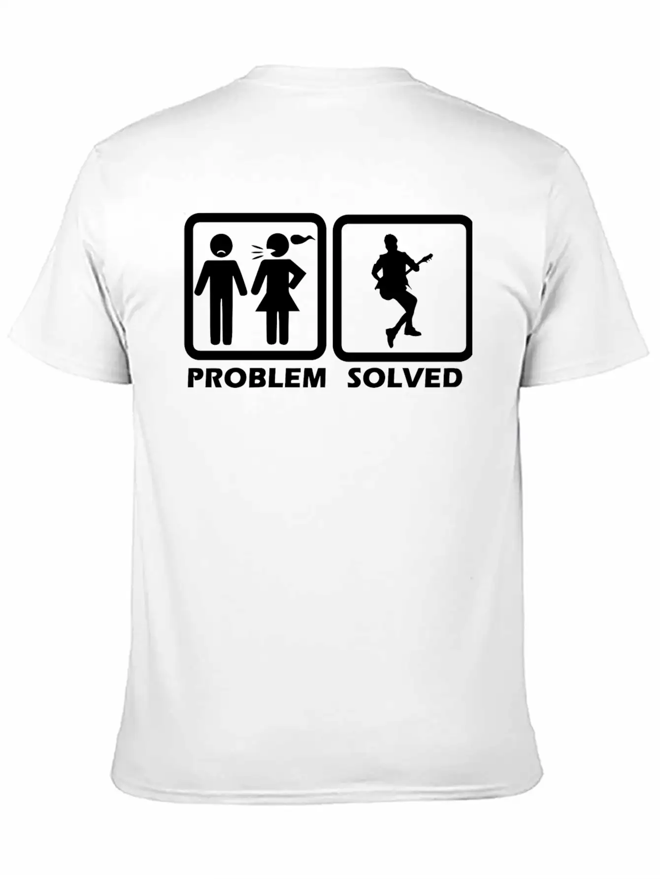 Guitar - Guitar Solved My Problem Unisex Short Sleeve Soft Cotton T-Shirt – Casual Everyday Wear