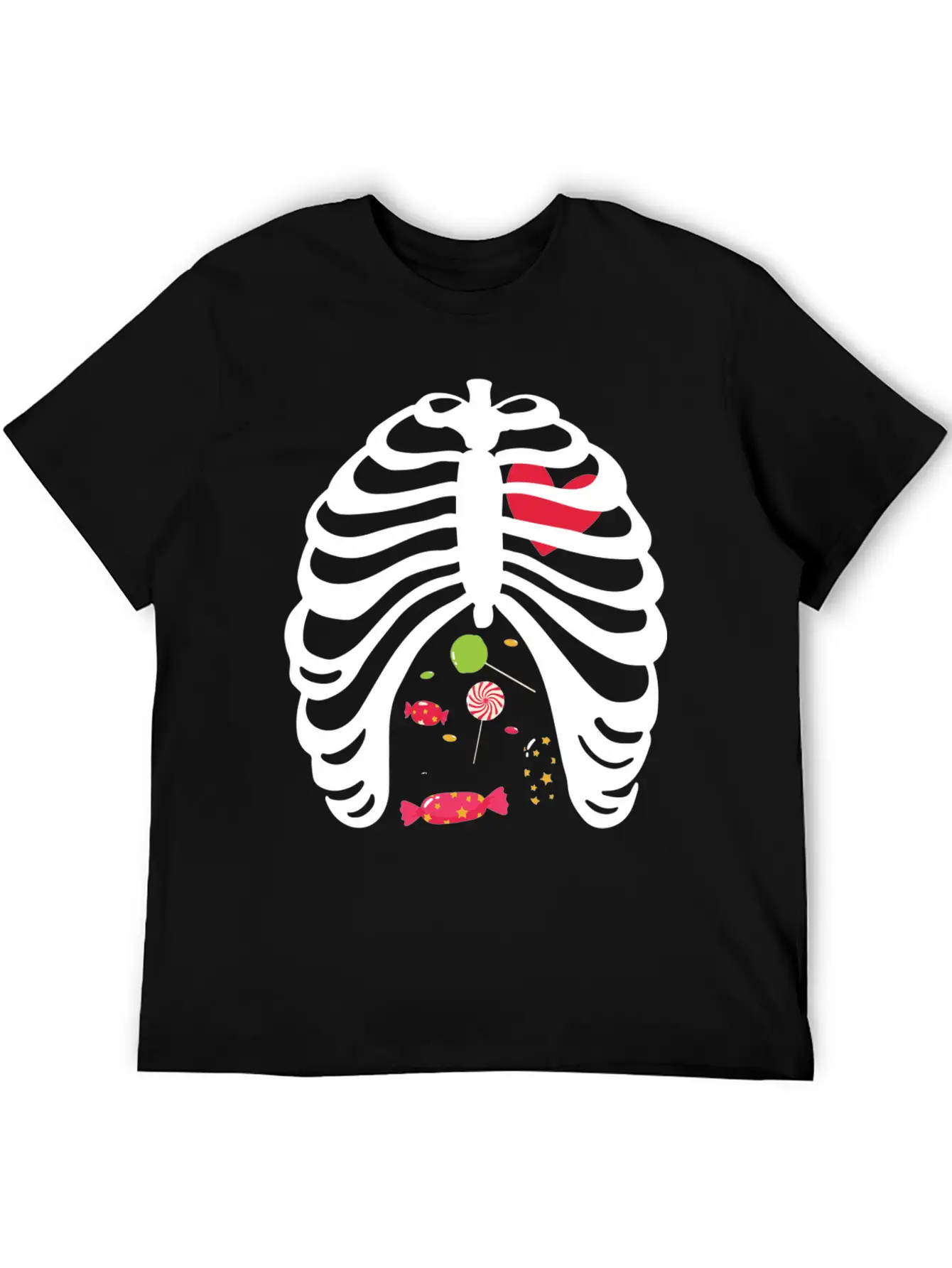 Halloween Candy Skeleton Rib Cage Classic Cotton Tee – Unisex Comfort For Any Season