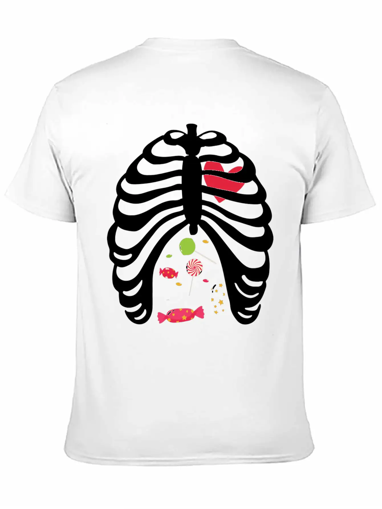 Halloween Candy Skeleton Rib Cage Classic Cotton Tee – Unisex Comfort For Any Season