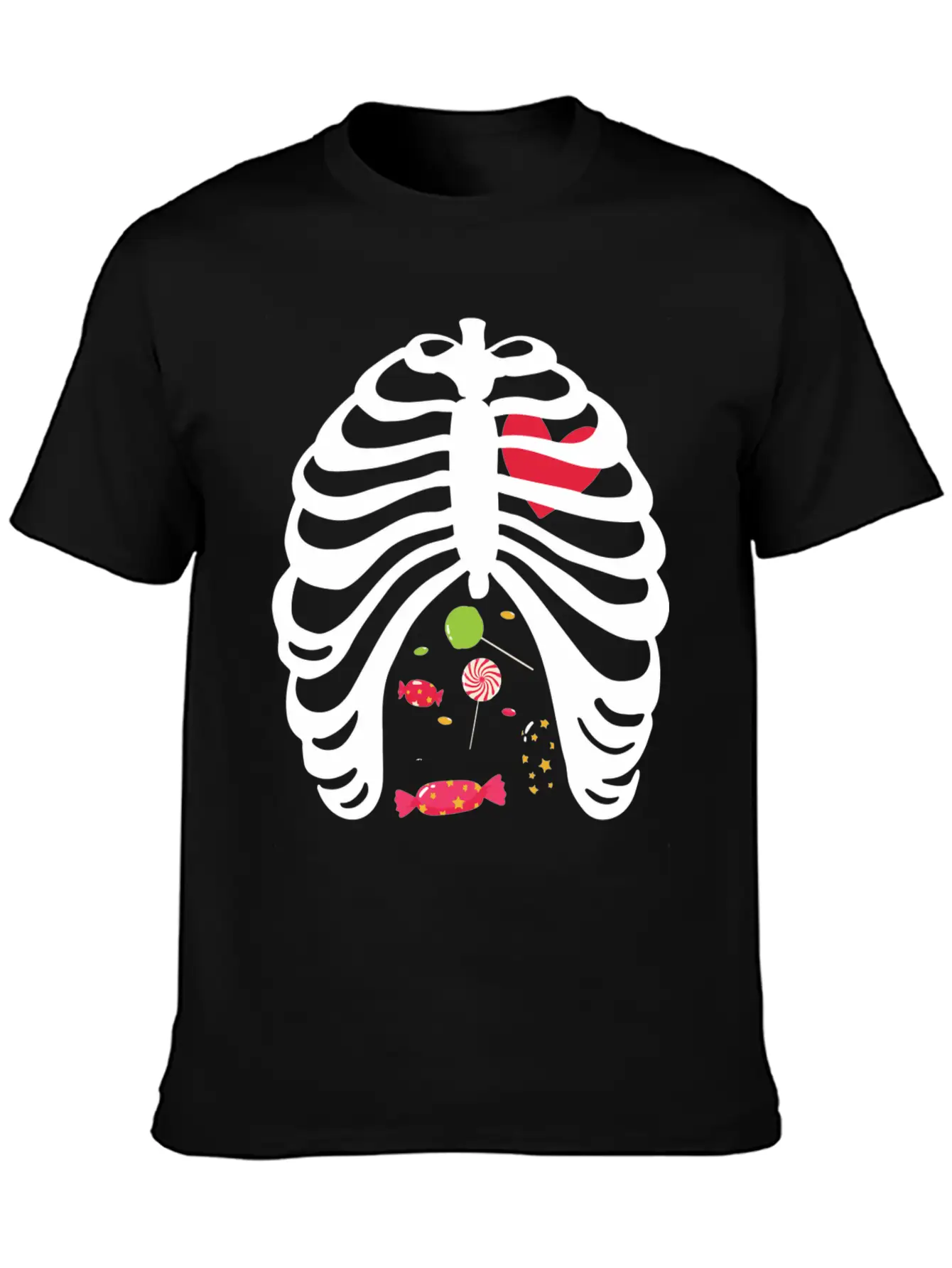 Halloween Candy Skeleton Rib Cage Classic Cotton Tee – Unisex Comfort For Any Season