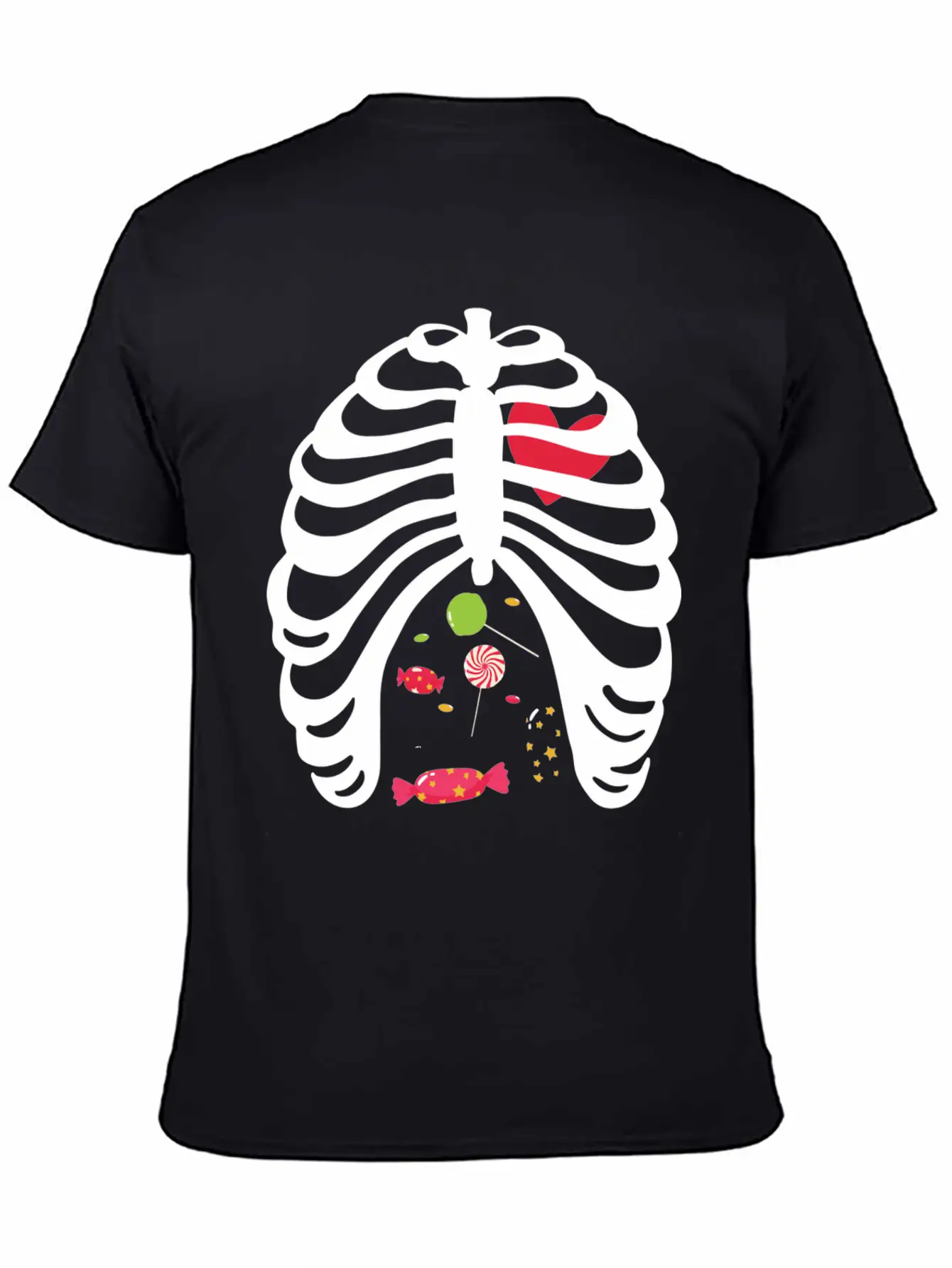 Halloween Candy Skeleton Rib Cage Classic Cotton Tee – Unisex Comfort For Any Season