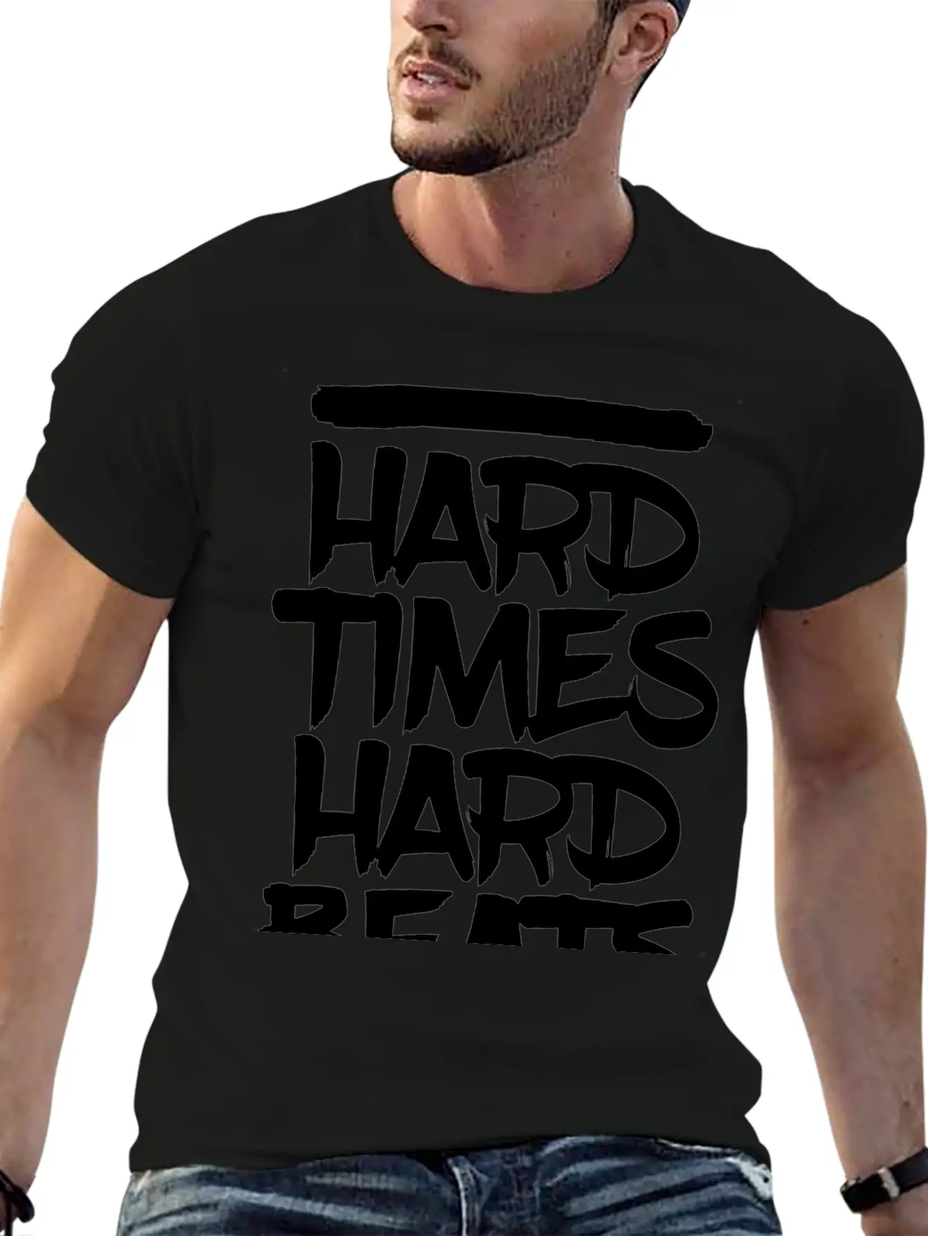 HARD TIMES HARD BEATS Classic Cotton Tee – Unisex Comfort For Any Season