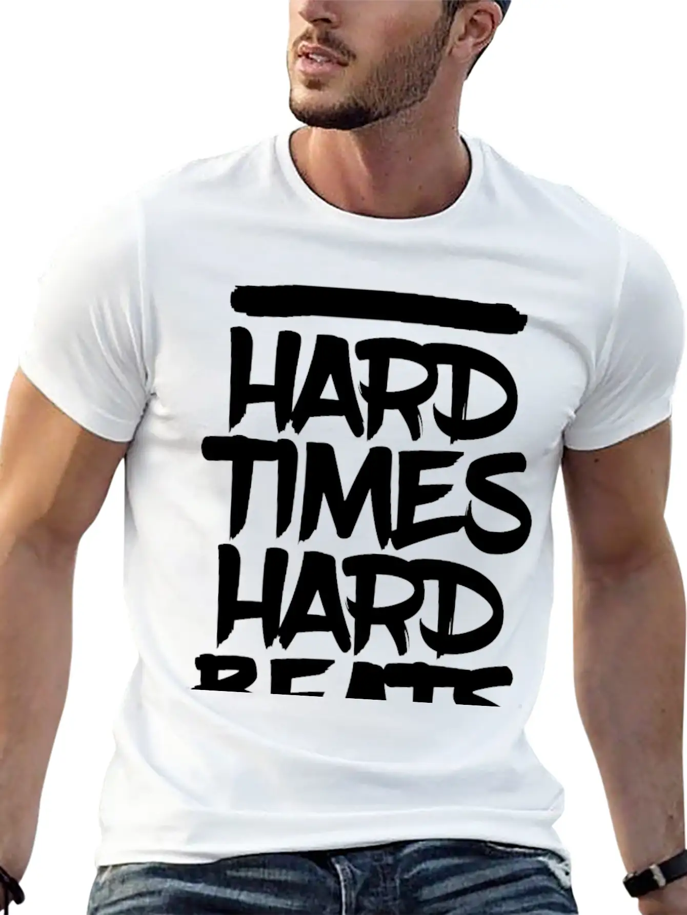HARD TIMES HARD BEATS Classic Cotton Tee – Unisex Comfort For Any Season