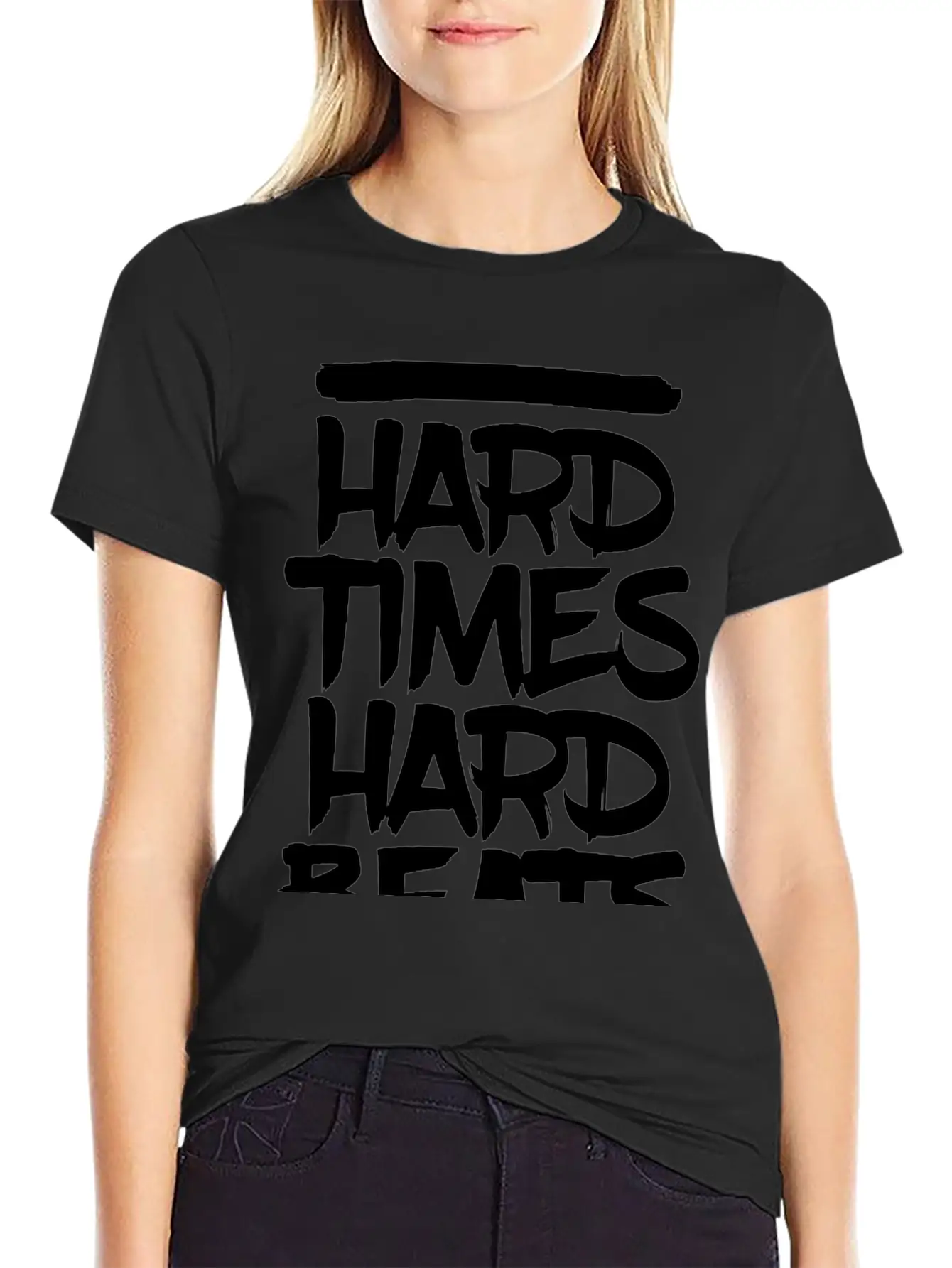 HARD TIMES HARD BEATS Classic Cotton Tee – Unisex Comfort For Any Season