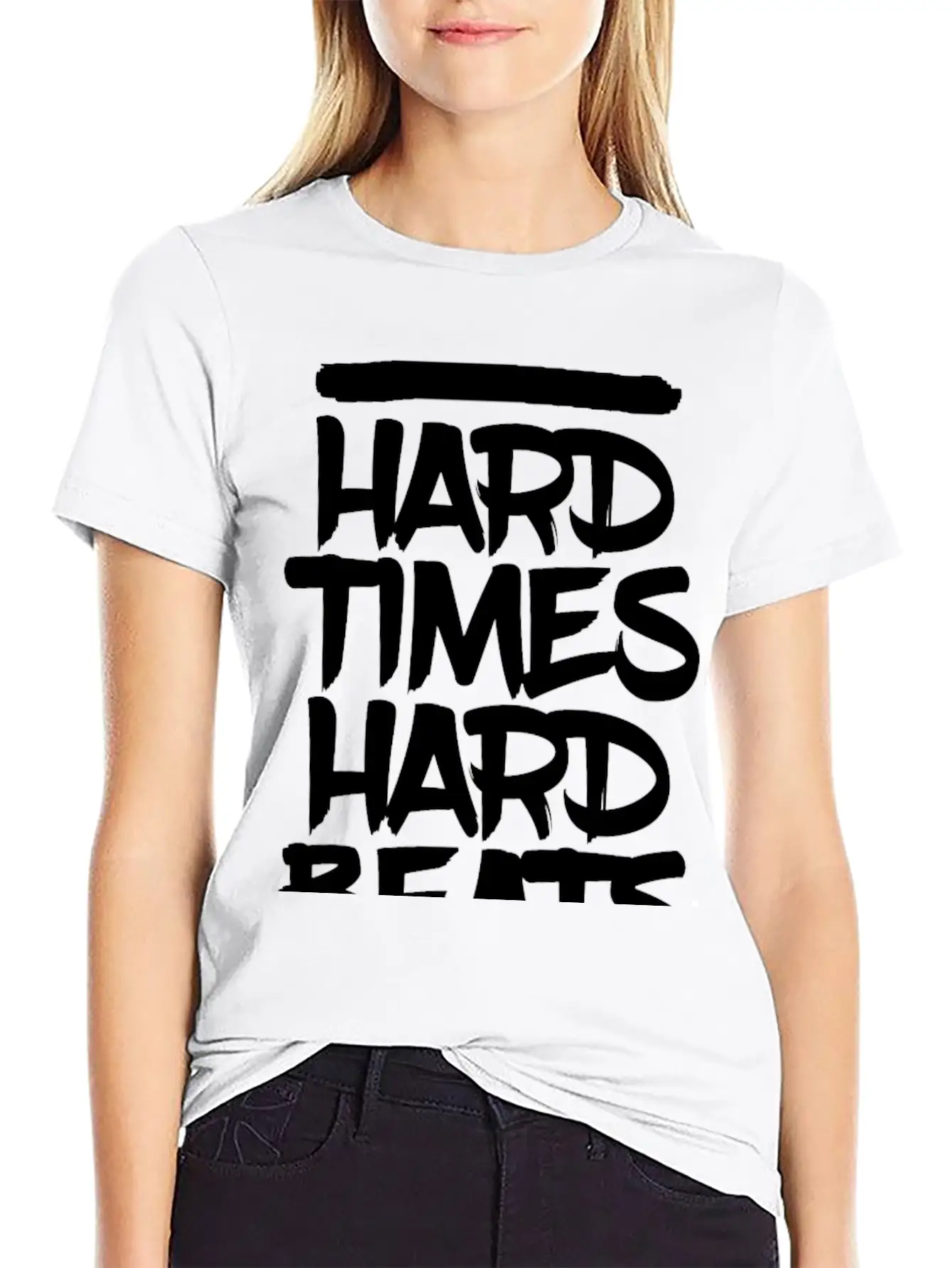 HARD TIMES HARD BEATS Classic Cotton Tee – Unisex Comfort For Any Season
