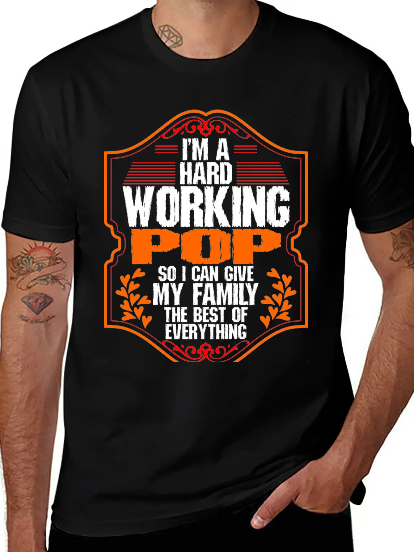 Hard Working Pop Tshirt Essential Unisex Summer Tee – Soft Cotton Casual Fit