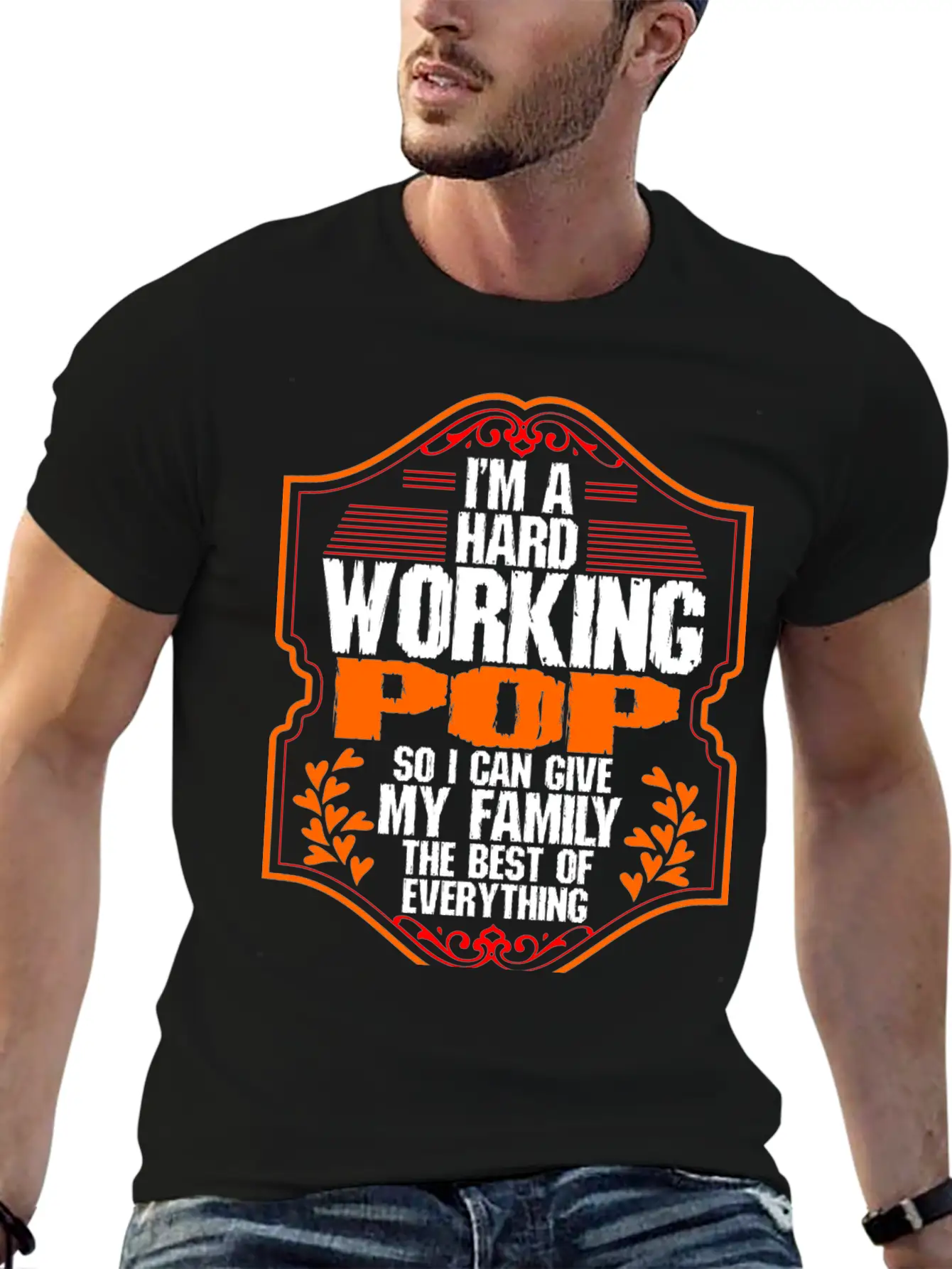 Hard Working Pop Tshirt Essential Unisex Summer Tee – Soft Cotton Casual Fit