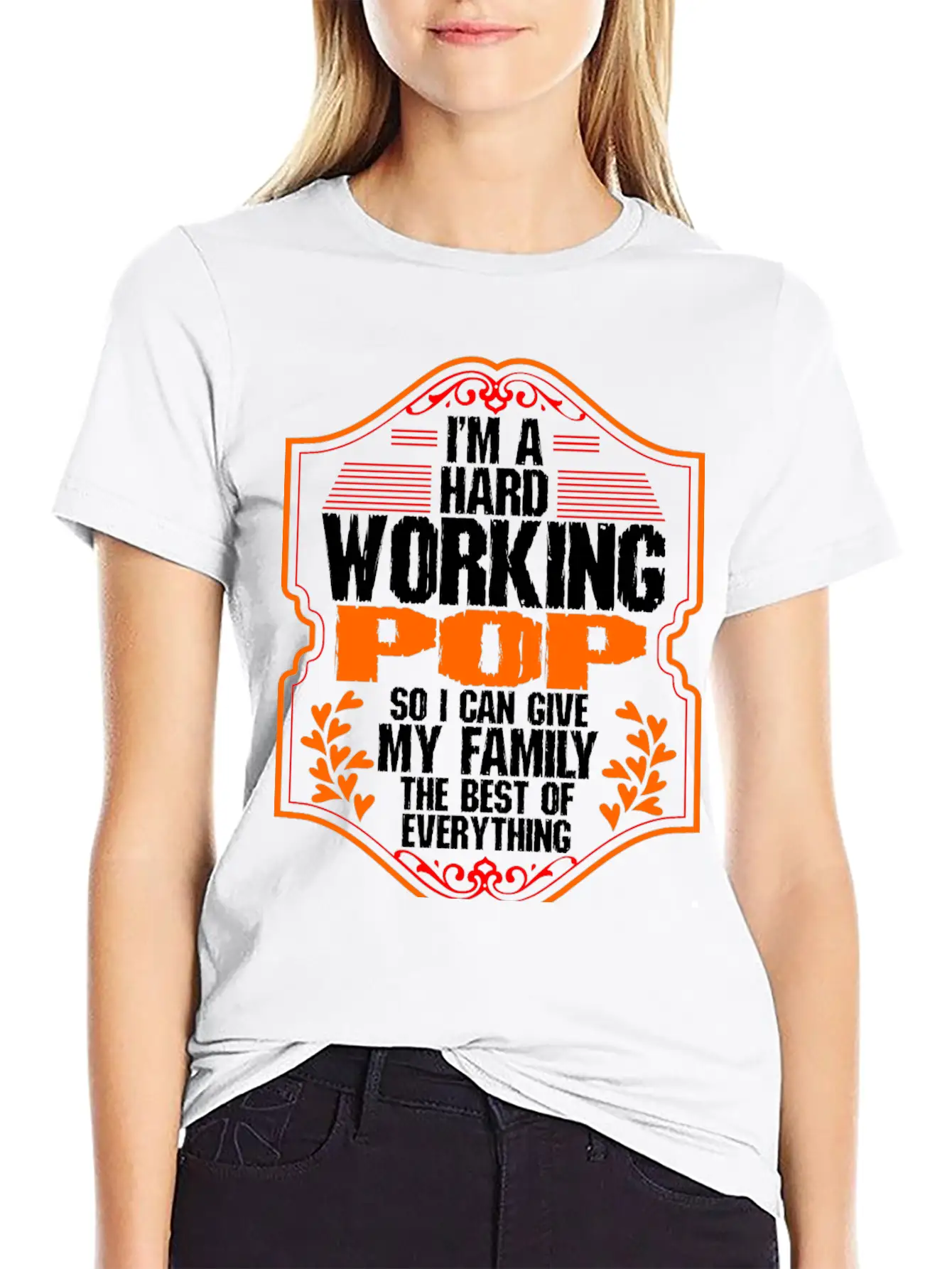 Hard Working Pop Tshirt Essential Unisex Summer Tee – Soft Cotton Casual Fit