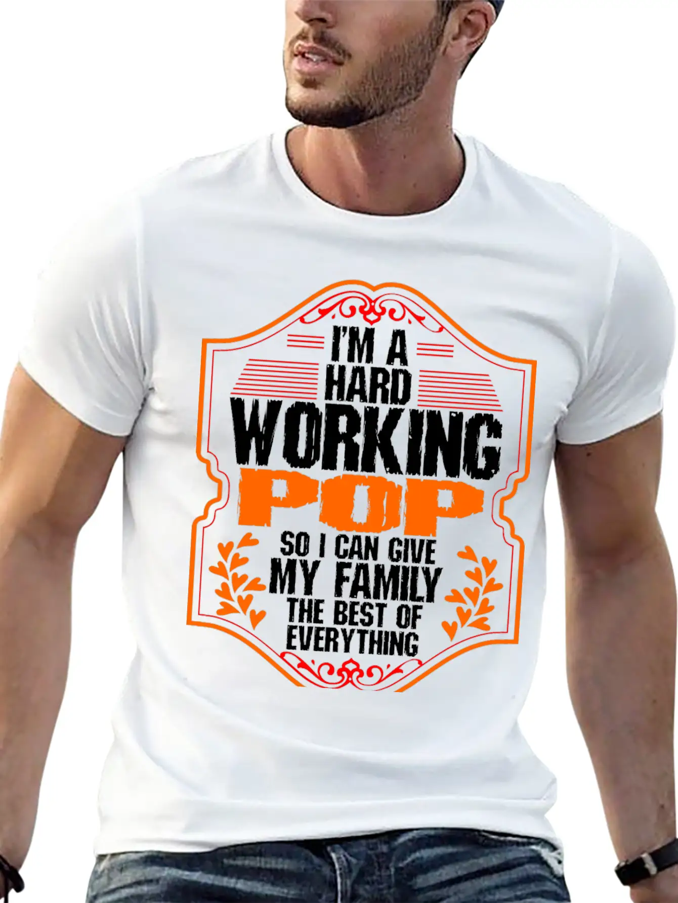 Hard Working Pop Tshirt Essential Unisex Summer Tee – Soft Cotton Casual Fit