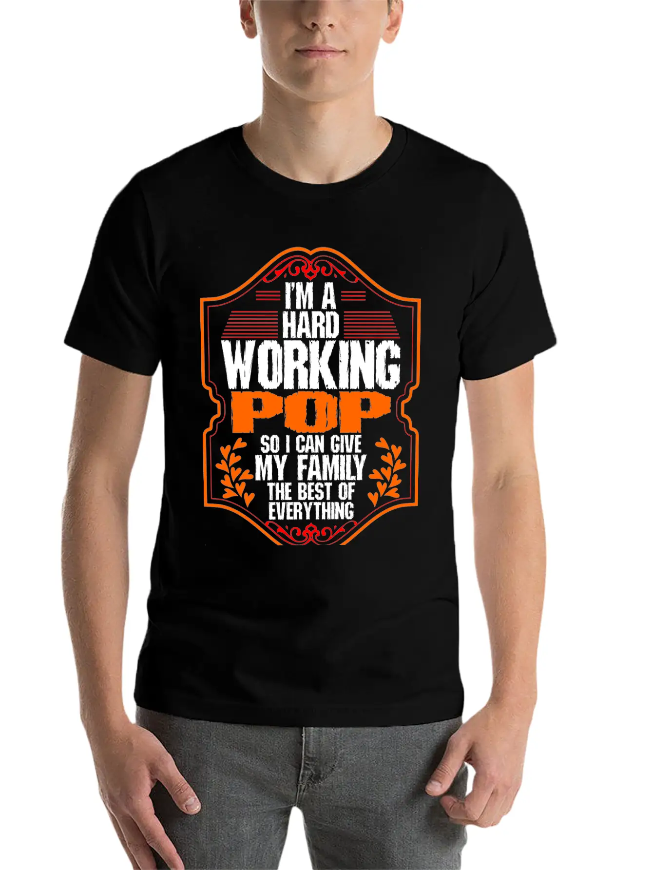 Hard Working Pop Tshirt Essential Unisex Summer Tee – Soft Cotton Casual Fit