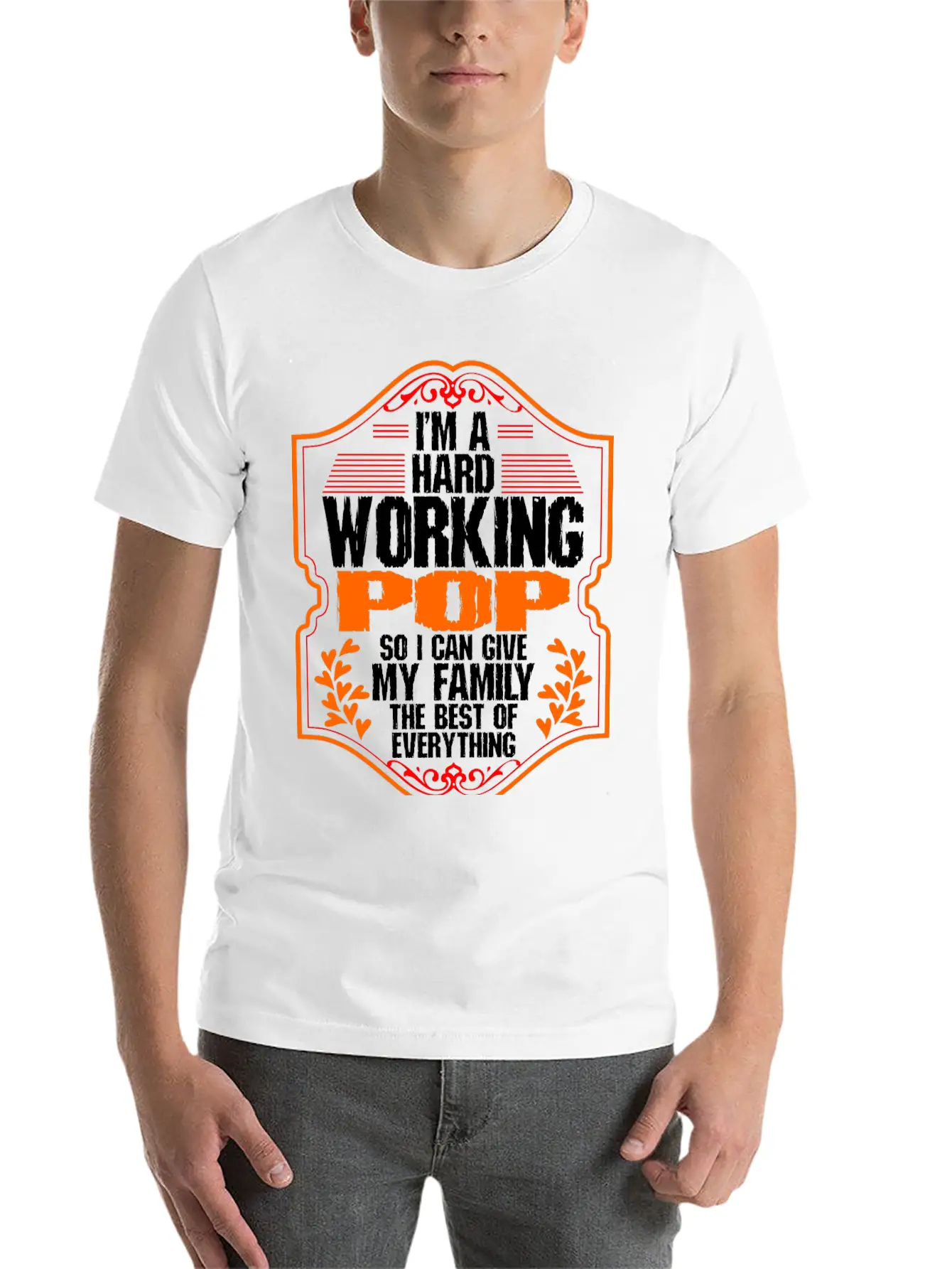Hard Working Pop Tshirt Essential Unisex Summer Tee – Soft Cotton Casual Fit