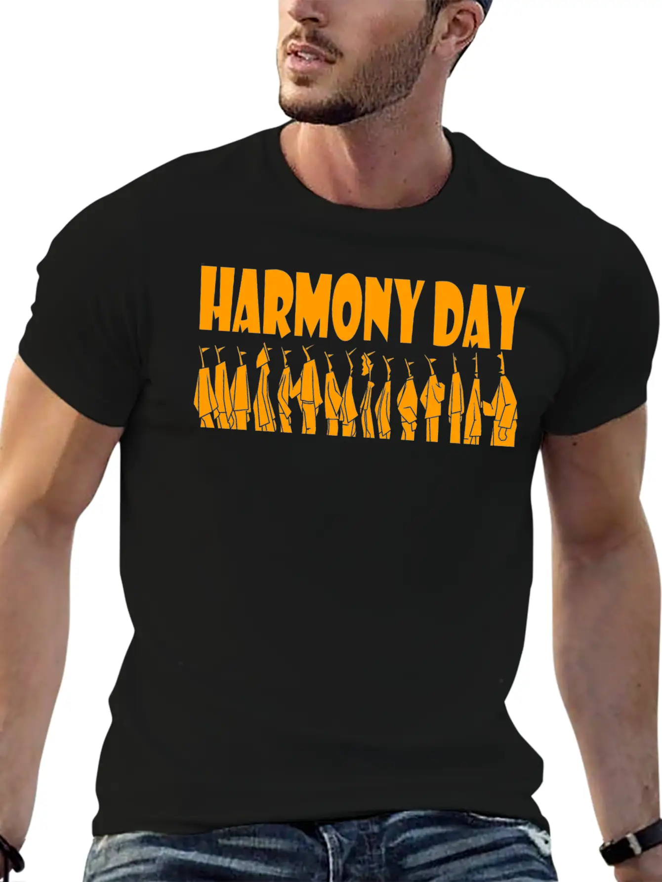 Harmony Day Casual Graphic T-Shirt – Simple And Comfortable Daily Wear