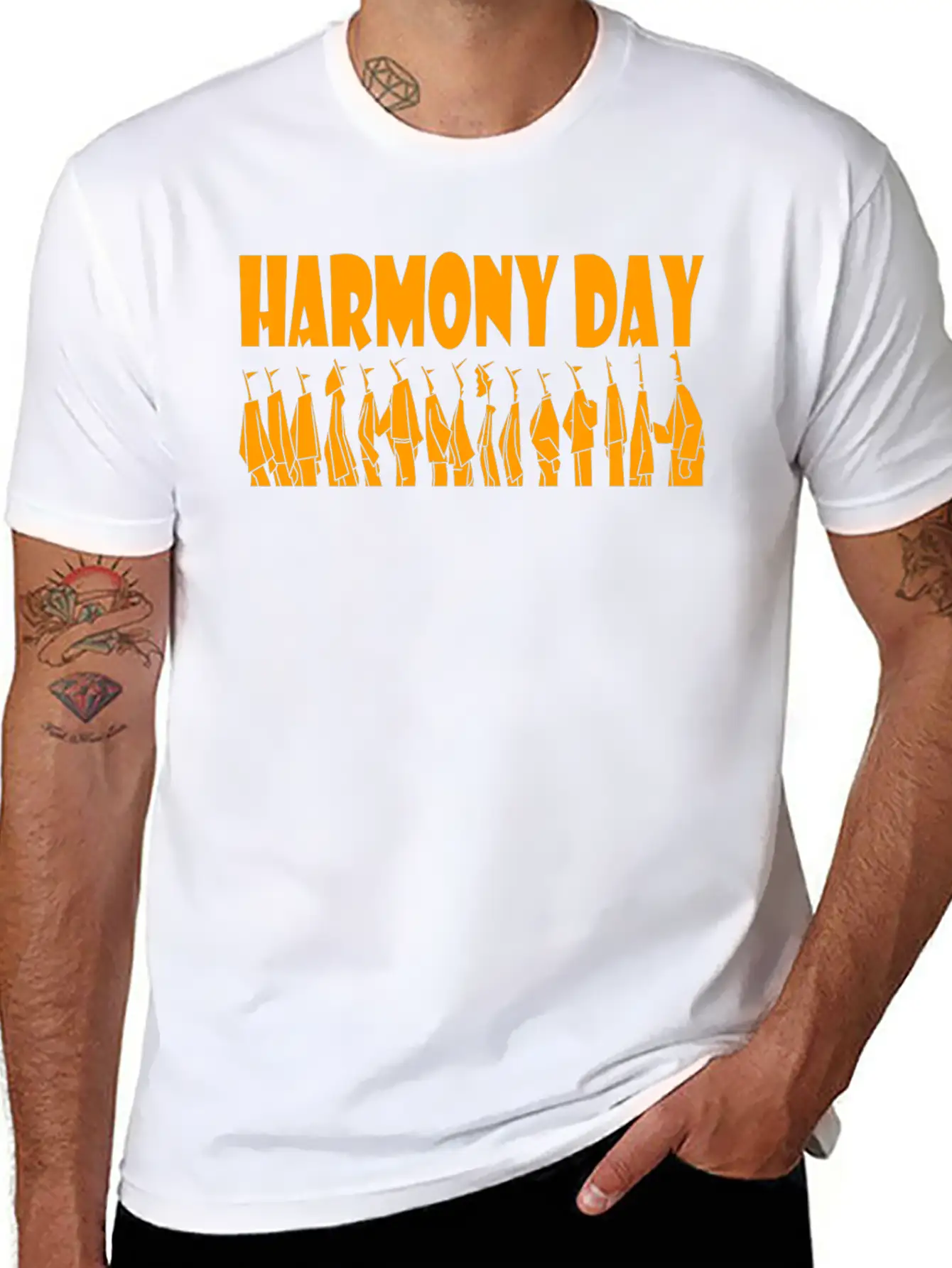 Harmony Day Casual Graphic T-Shirt – Simple And Comfortable Daily Wear