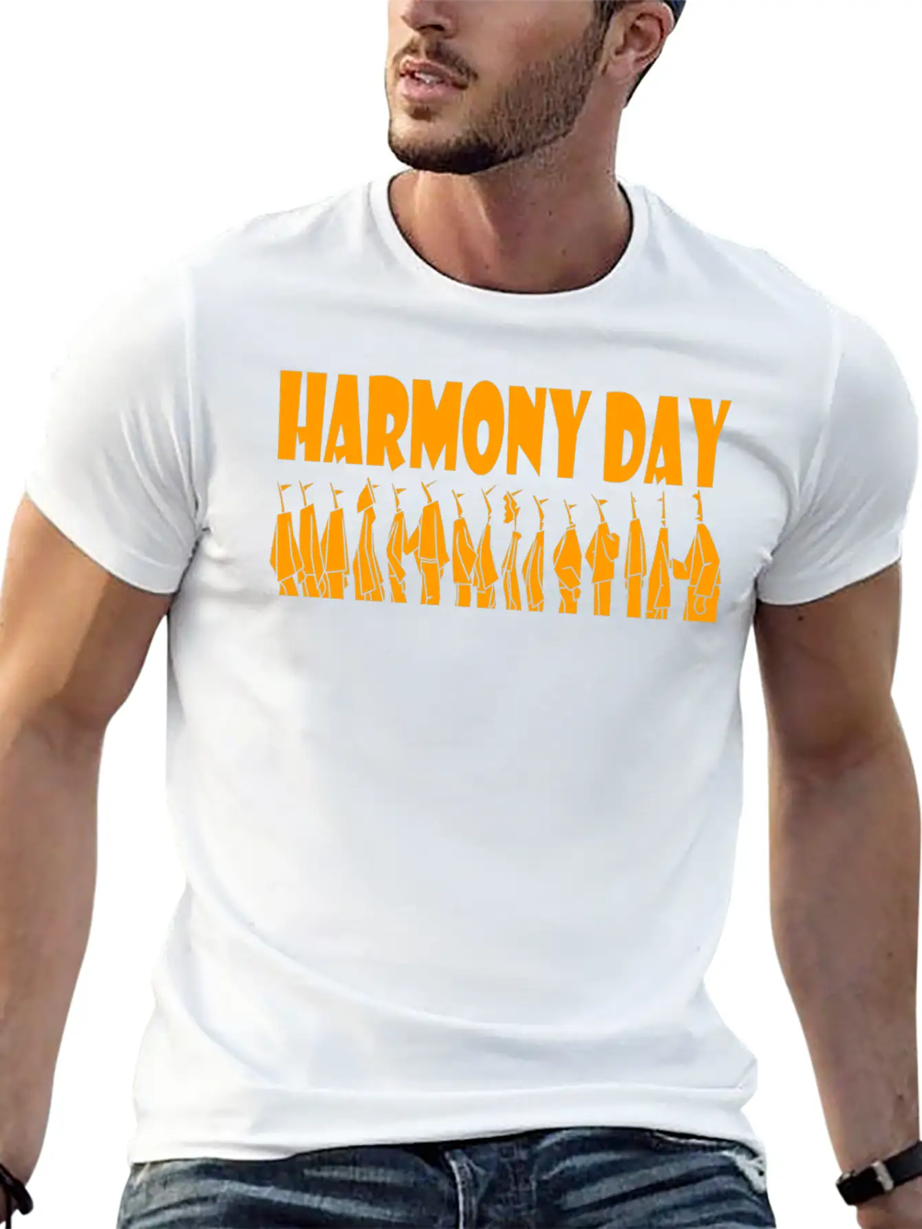 Harmony Day Casual Graphic T-Shirt – Simple And Comfortable Daily Wear