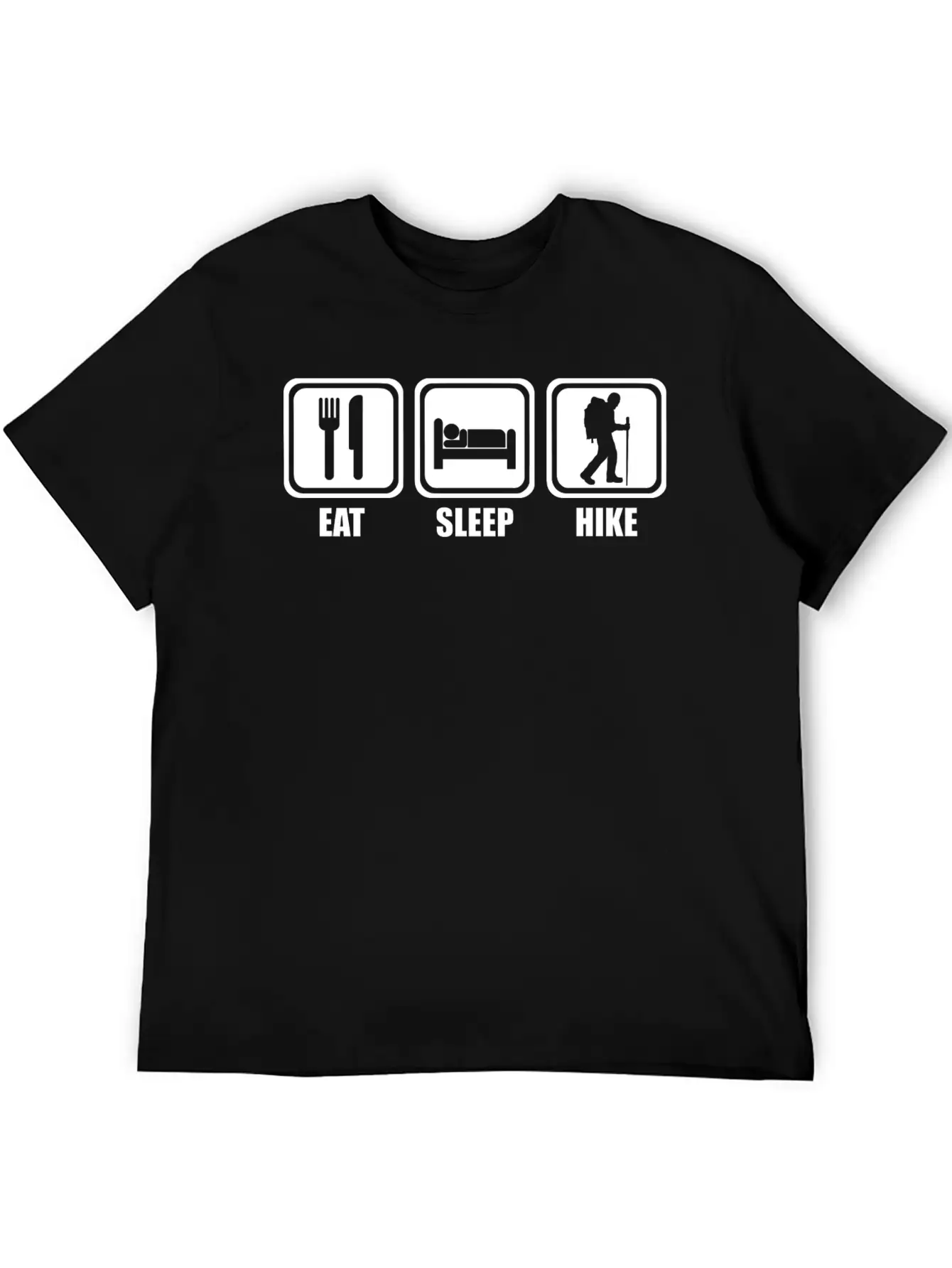 Hiking - Eat Sleep Hiking Casual Graphic T-Shirt – Simple And Comfortable Daily Wear