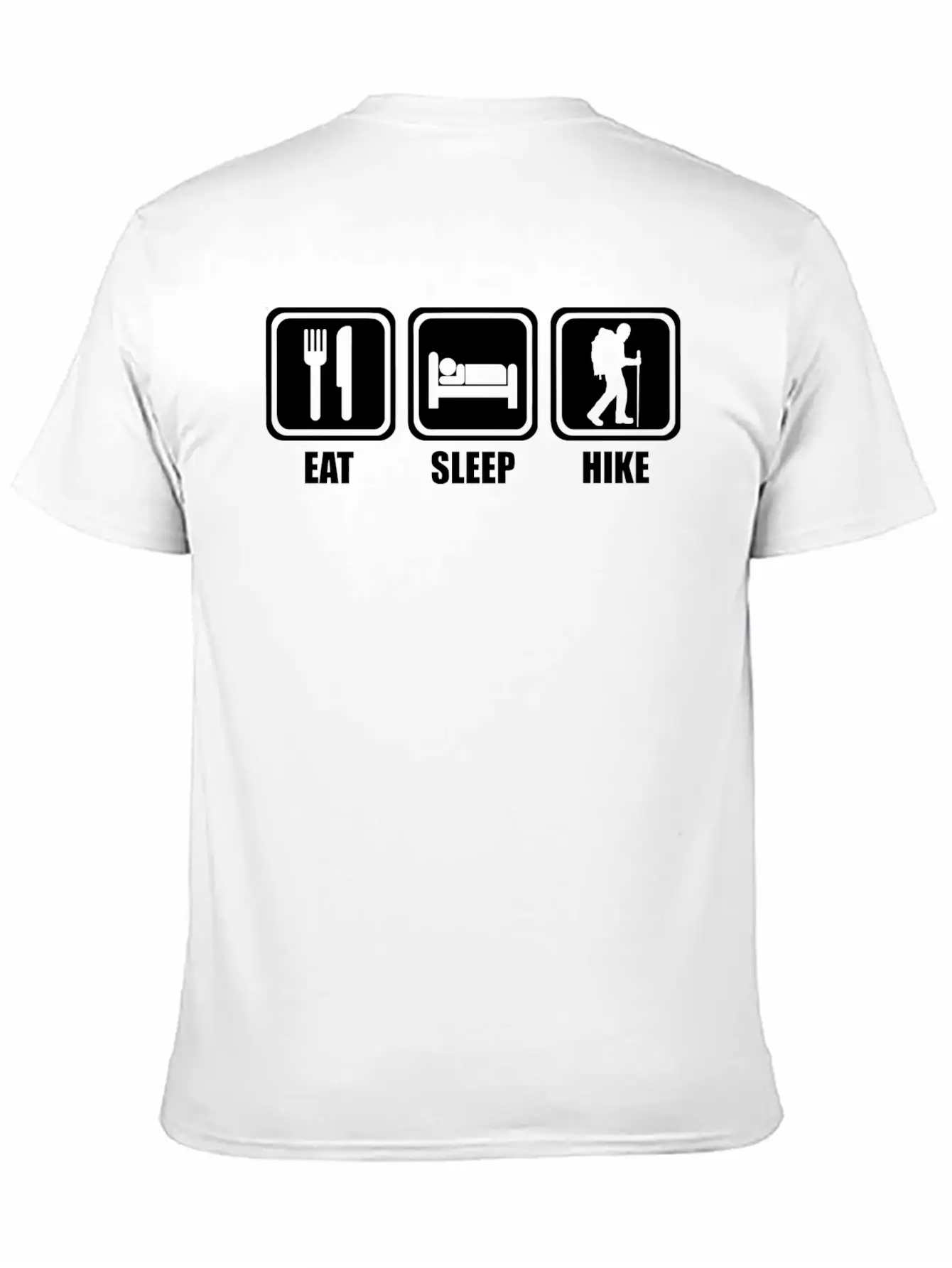 Hiking - Eat Sleep Hiking Casual Graphic T-Shirt – Simple And Comfortable Daily Wear