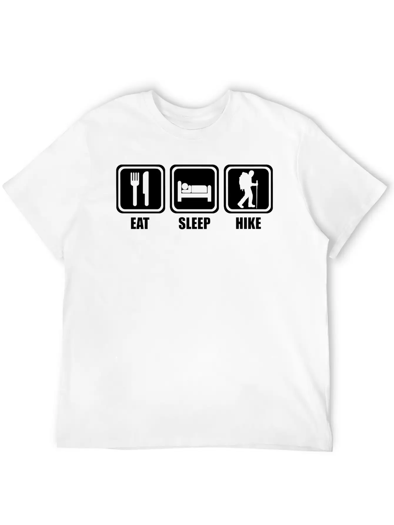 Hiking - Eat Sleep Hiking Casual Graphic T-Shirt – Simple And Comfortable Daily Wear