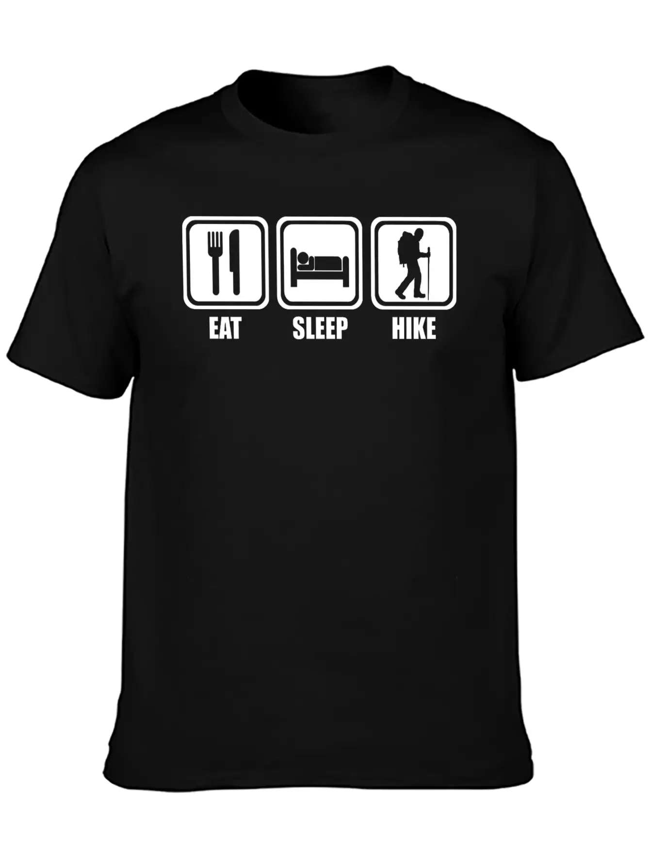 Hiking - Eat Sleep Hiking Casual Graphic T-Shirt – Simple And Comfortable Daily Wear
