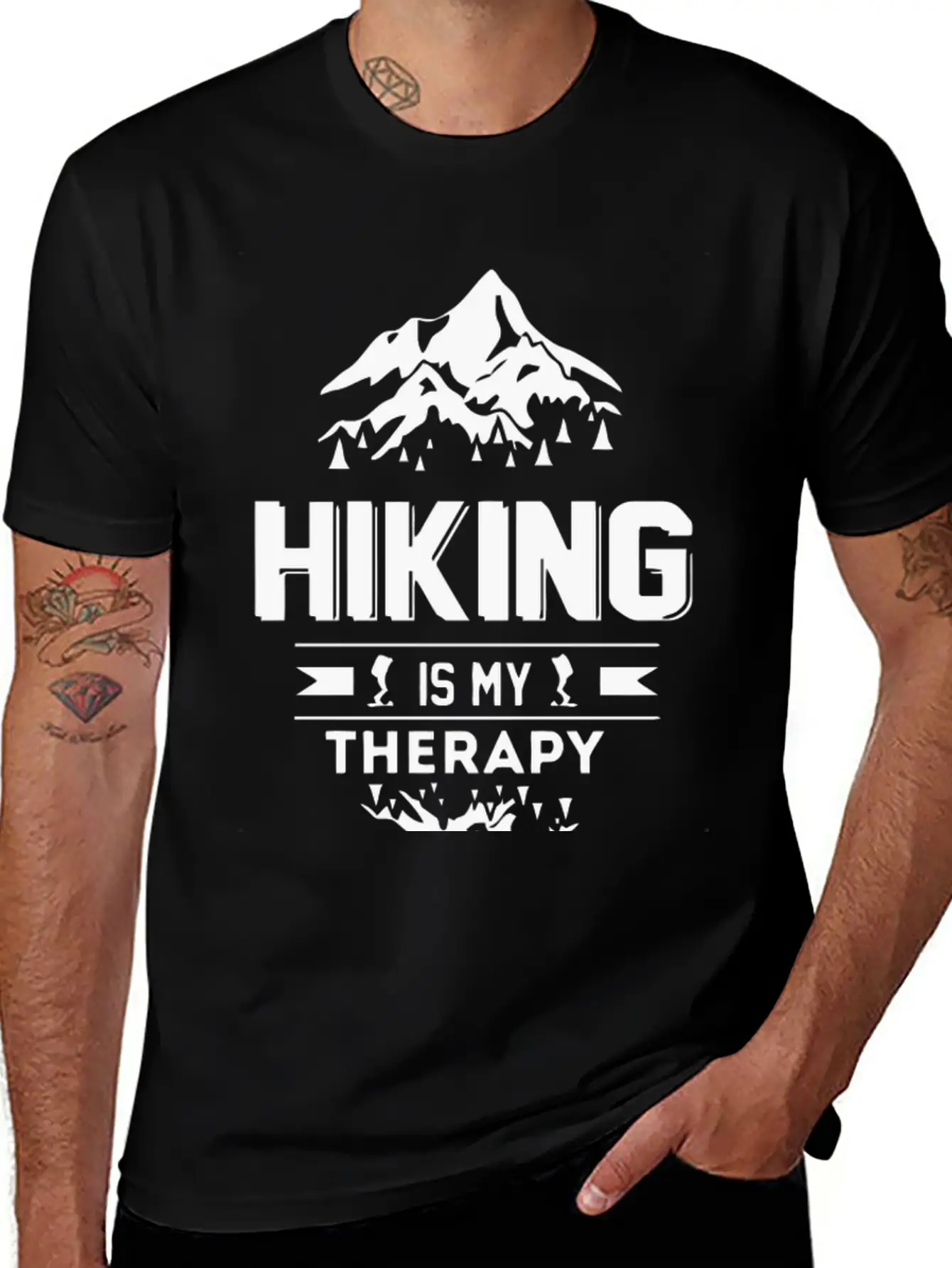 Hiking Is My Therapy Classic Cotton Tee – Unisex Comfort For Any Season
