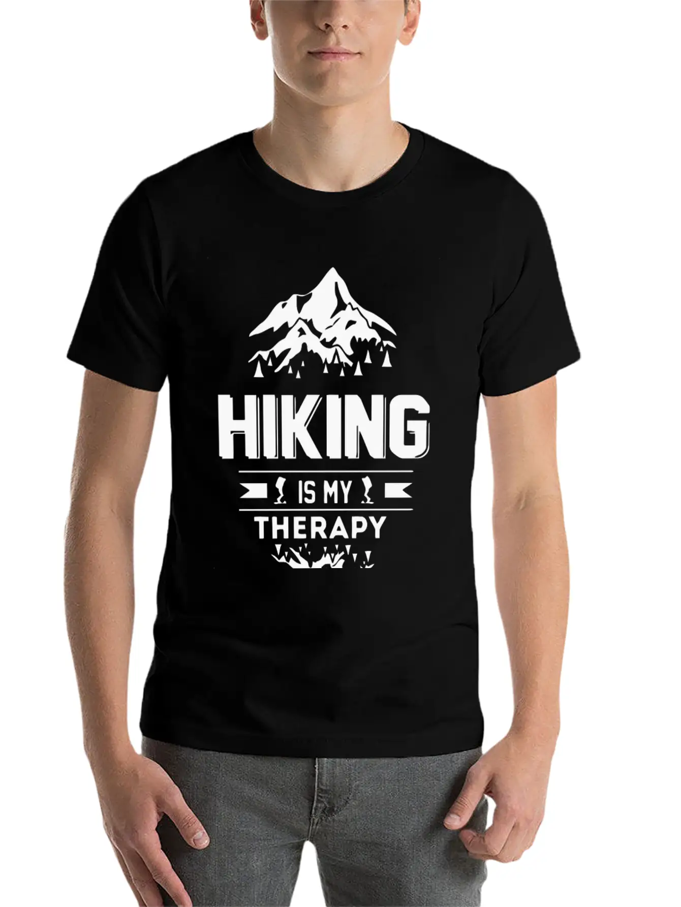 Hiking Is My Therapy Classic Cotton Tee – Unisex Comfort For Any Season