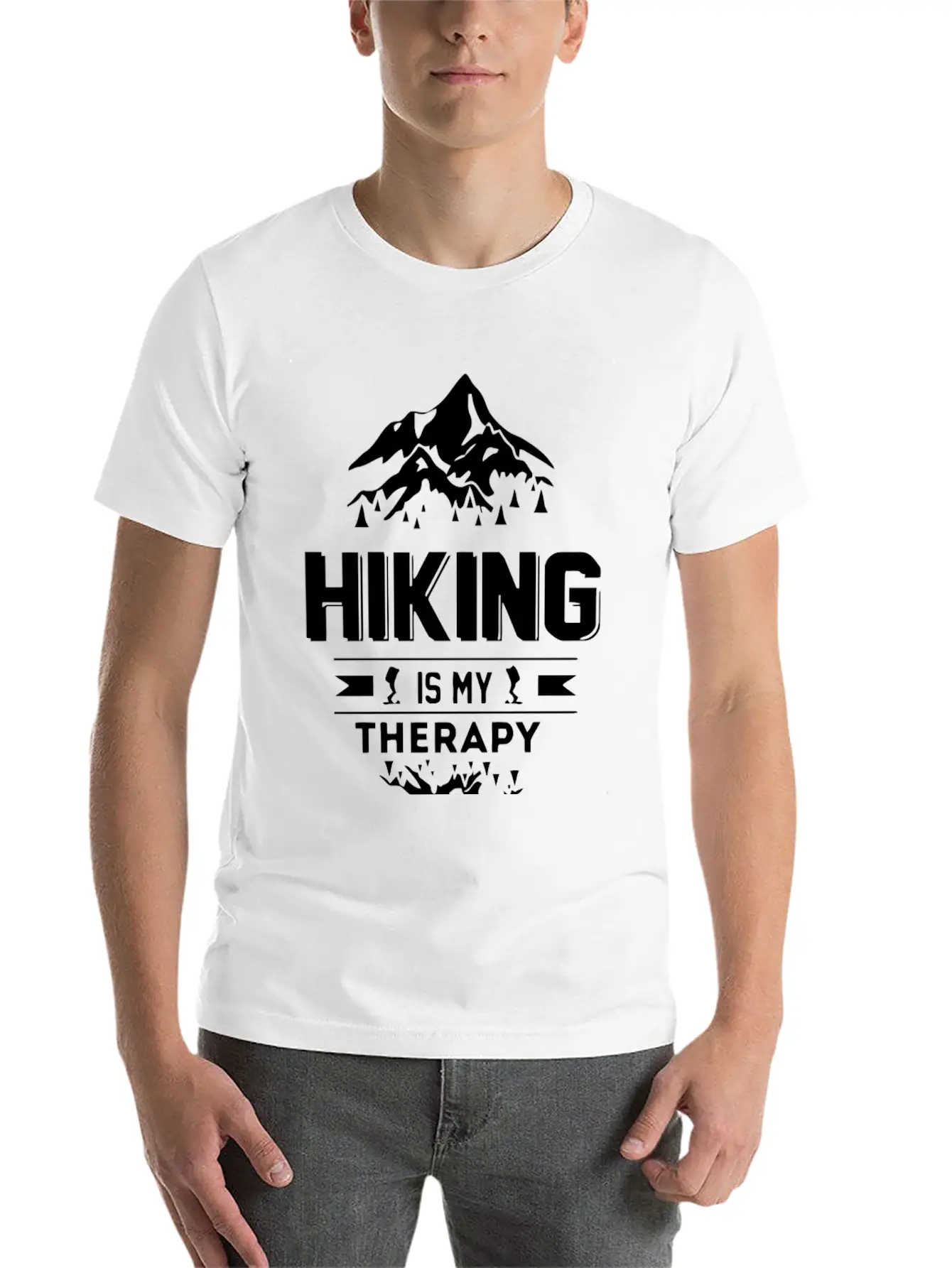 Hiking Is My Therapy Classic Cotton Tee – Unisex Comfort For Any Season